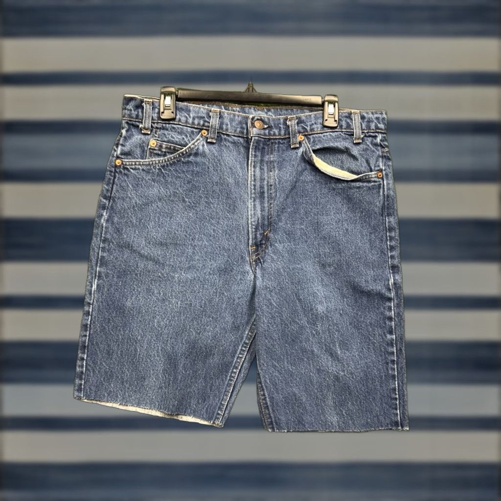 Levi's VINTAGE Levi's Jeans Shorts Mens 32 Jorts Orange Tab Casual Relaxed Fit Denim 5-Pocket Design 80s 90s Western Levi's Mens Short Jeans Size US 32 / EU 48 - 1 Thumbnail