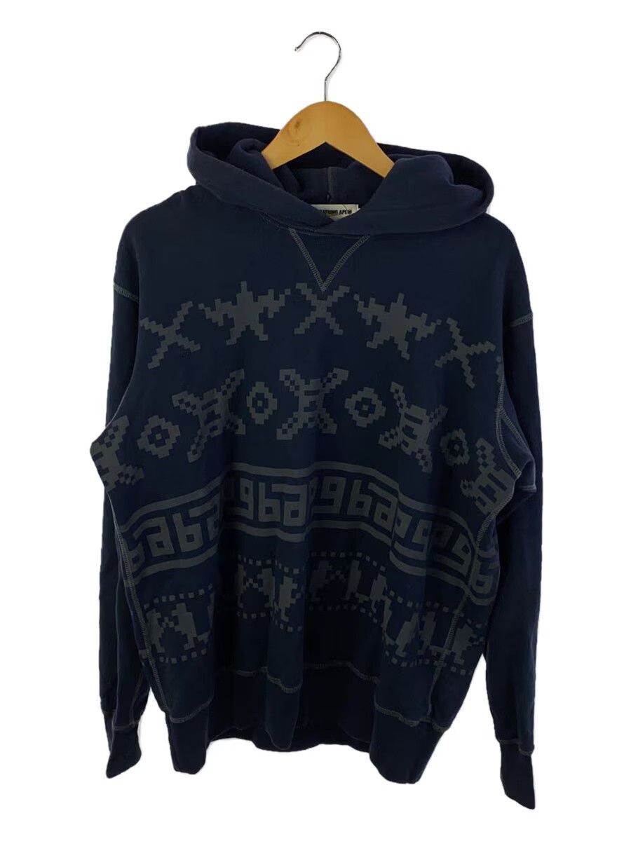 Bape A Bathing Ape Monogram Cotton Parker Navy Size US L / EU 52-54 / 3 - 1 Thumbnail