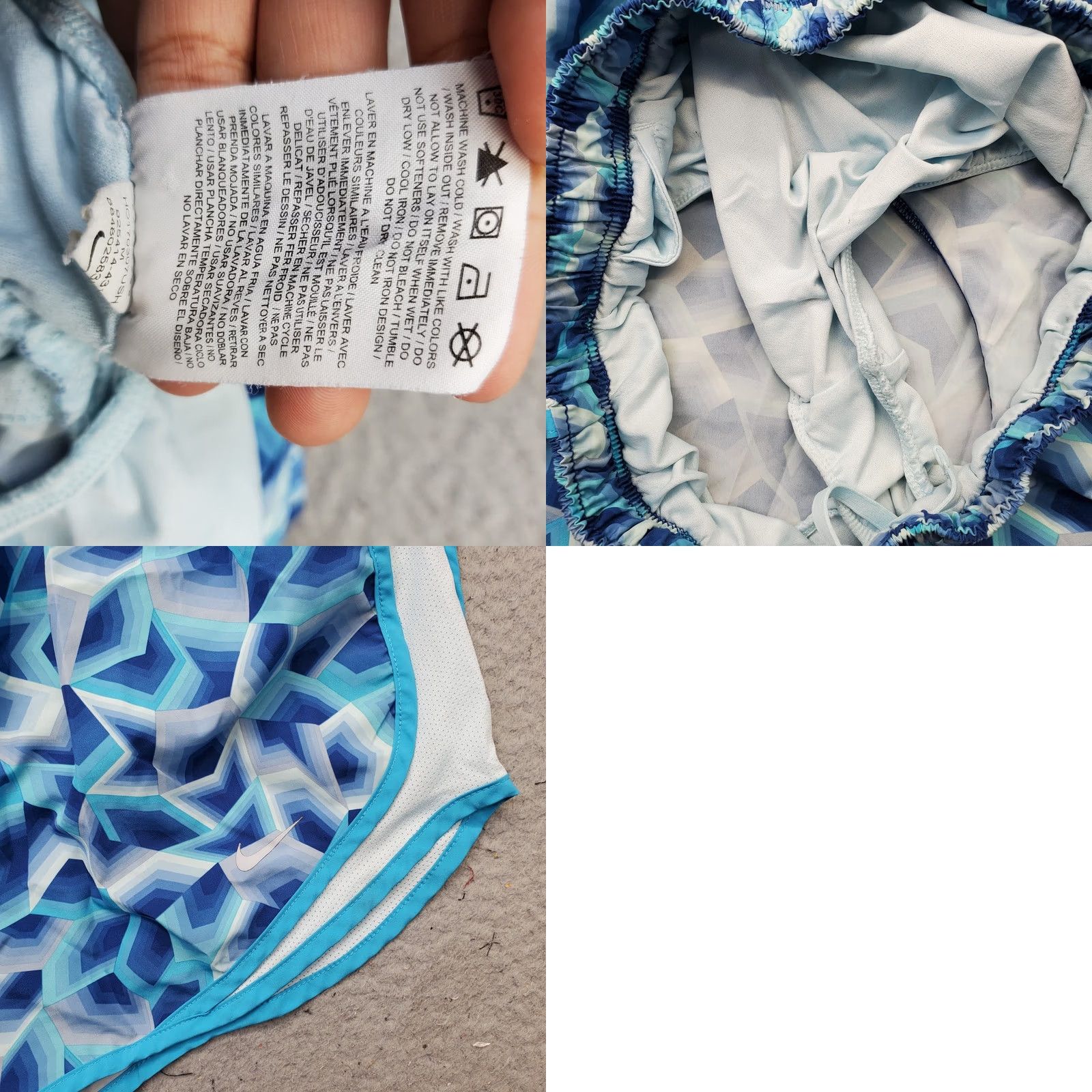 Nike Nike Athletic Shorts Womens M Multi Geo Print Dri Fit Elastic Waist Drawstring Size 32" / US 10 / IT 46 - 8 Thumbnail