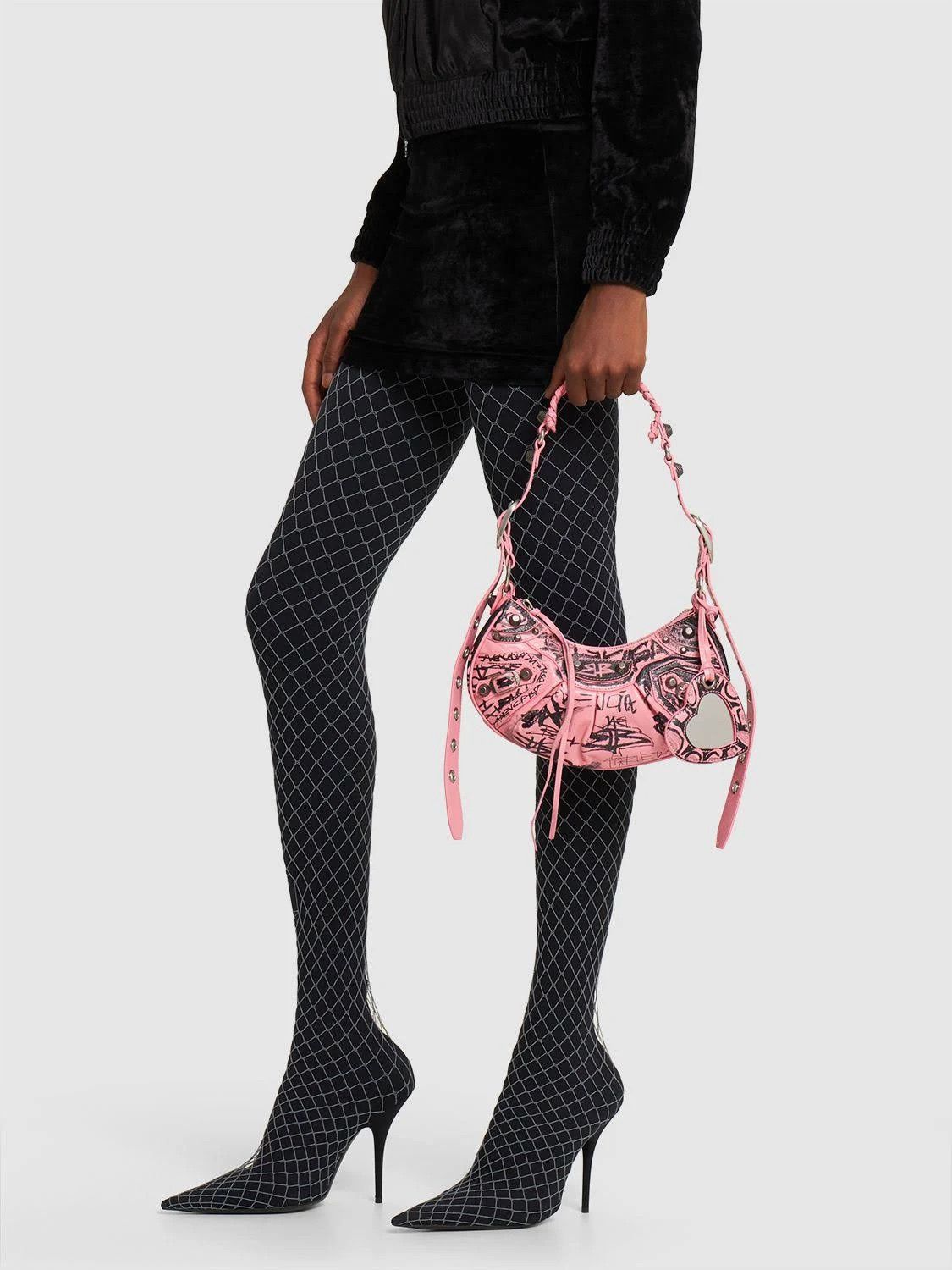 Balenciaga o1mt1gz0724 Size: OS / Cagole XS Shoulder Bag in Pink/Black Size ONE SIZE - 3 Thumbnail