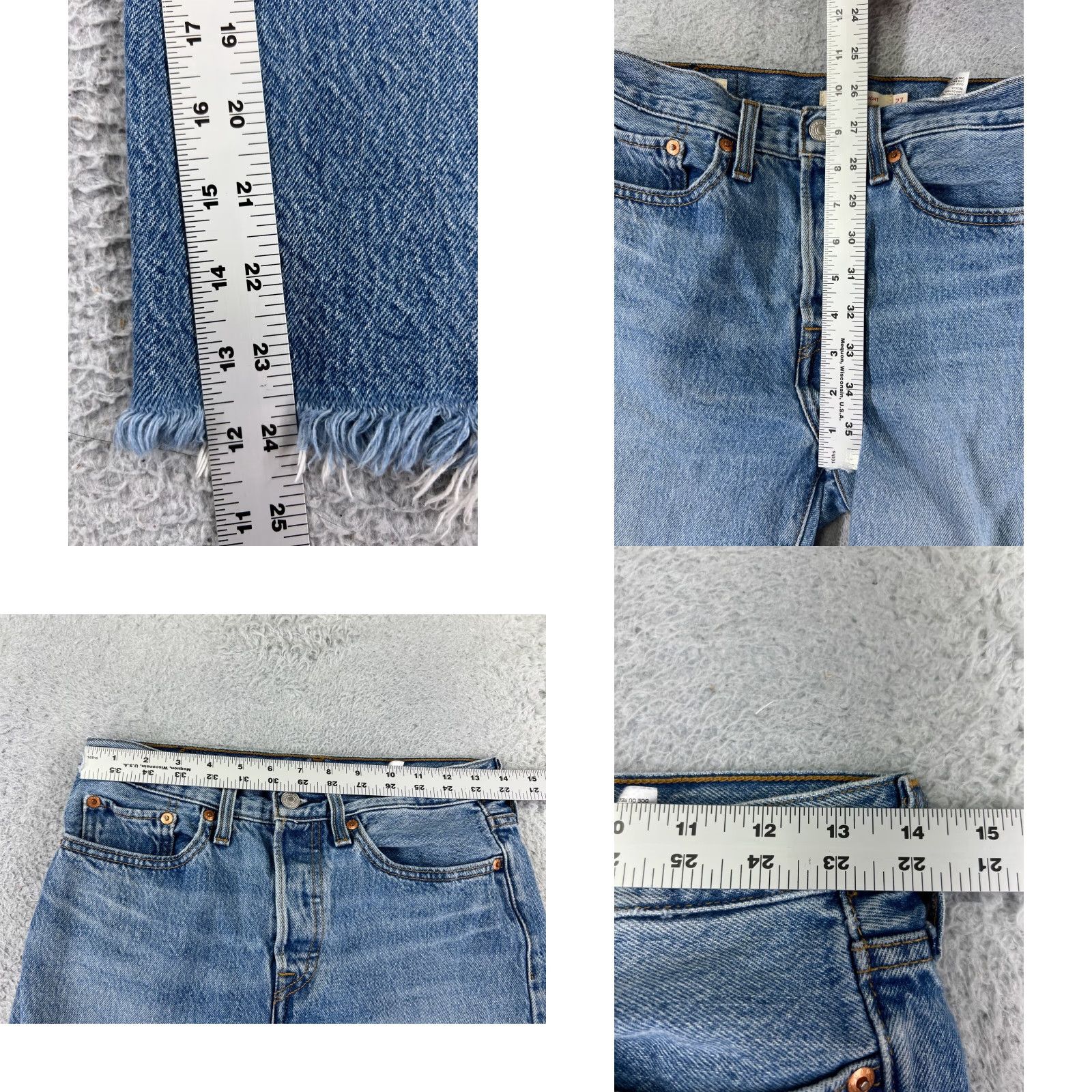 Levi's Levi's Jeans Womens 27 Blue Denim Wedgie Straight 27x26 Vintage No Size 27" / US 4 / IT 40 - 9 Thumbnail