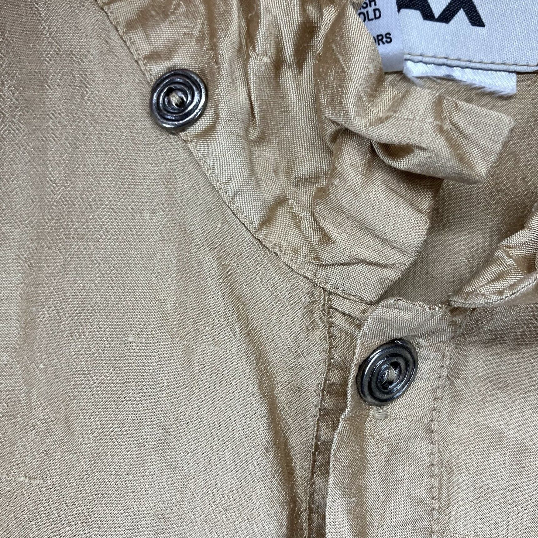FLAX VINTAGE FLAX Blouse Long Sleeve Casual Women's Size S Gold Silk Lagenlook 90s Bohemian Size S / US 4 / IT 40 - 6 Thumbnail