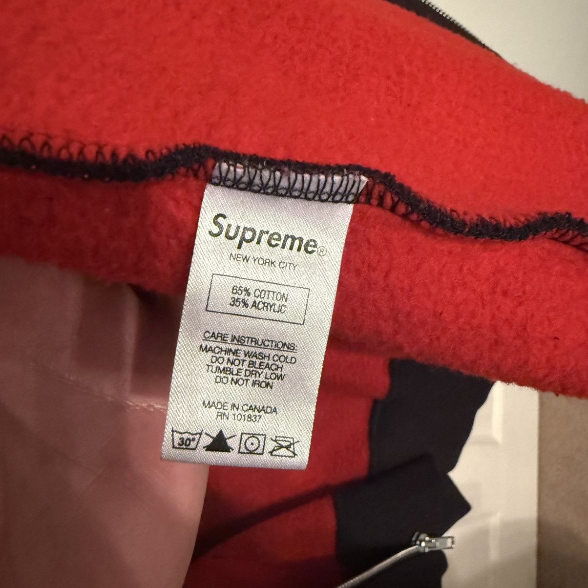 Supreme Contrast Zip Up Hooded Sweatshirt Size US L / EU 52-54 / 3 - 4 Thumbnail