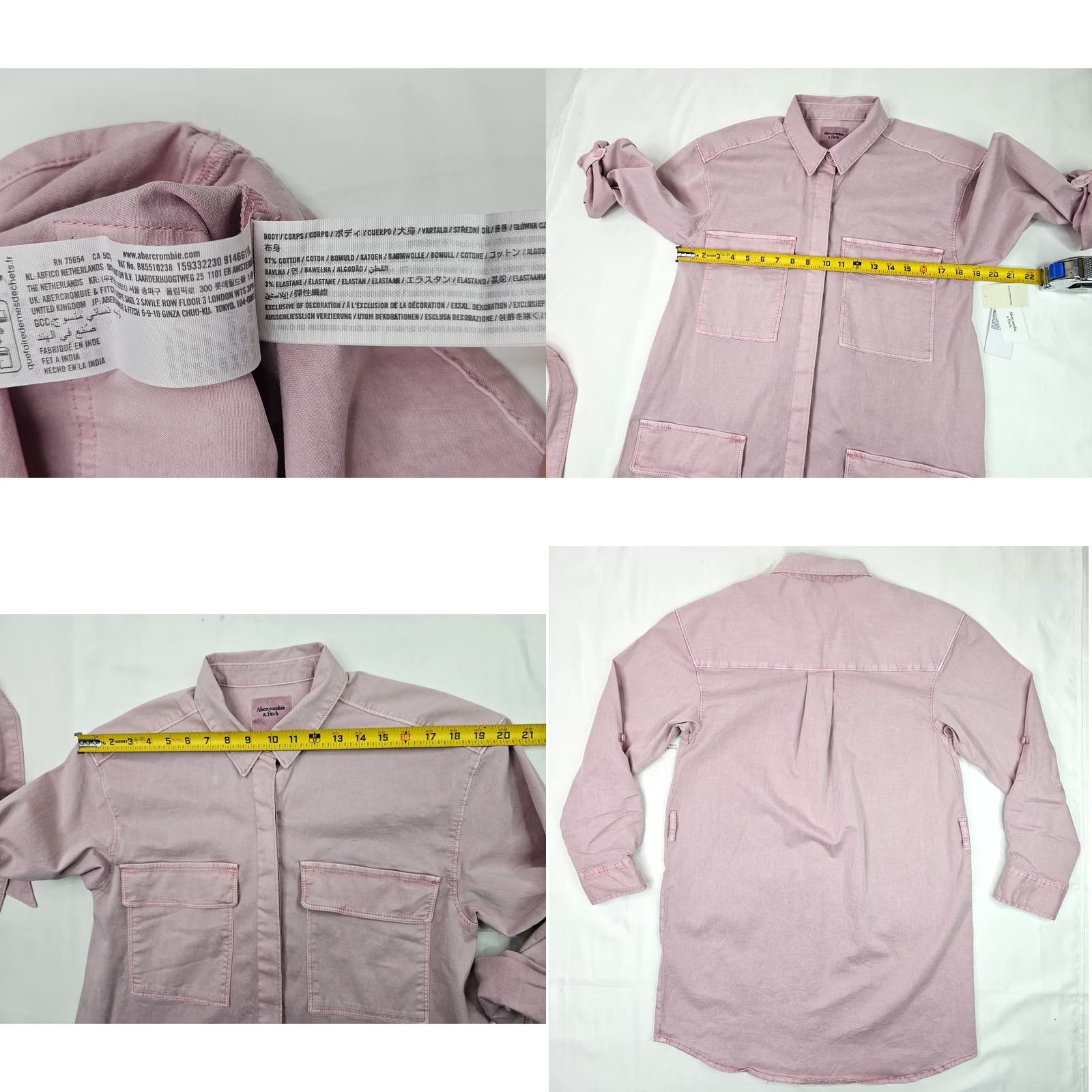 Abercrombie & Fitch Abercrombie & Fitch Utility Field Jacket Women M Belted Pink Cotton New w Defect Size M / US 6-8 / IT 42-44 - 8 Thumbnail