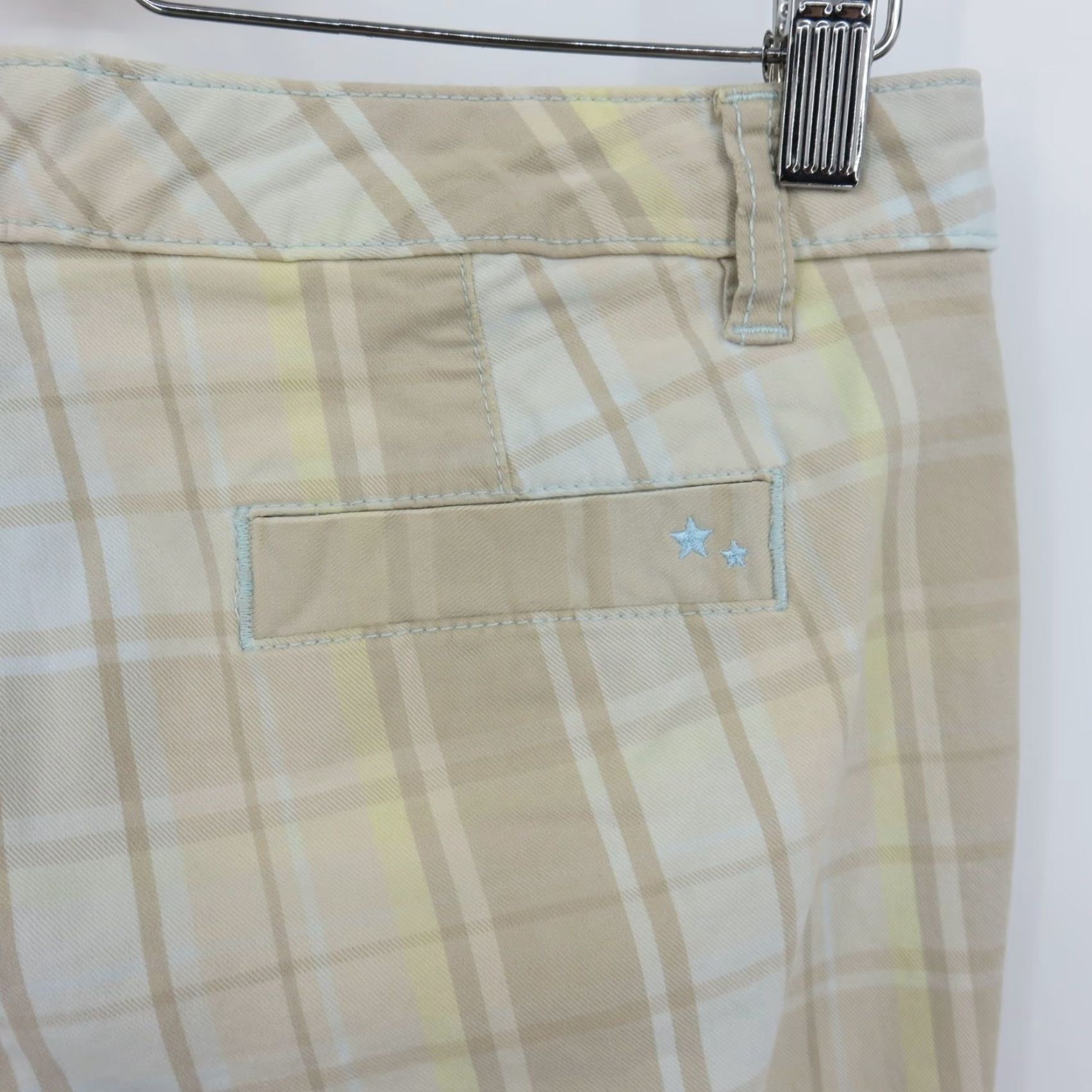 Vintage VINTAGE Tommy Jeans Capri Pants 9 Juniors Women Beige Yellow Blue Plaid Preppy 2005 Y2K Size 30" / US 8 / IT 44 - 7 Thumbnail