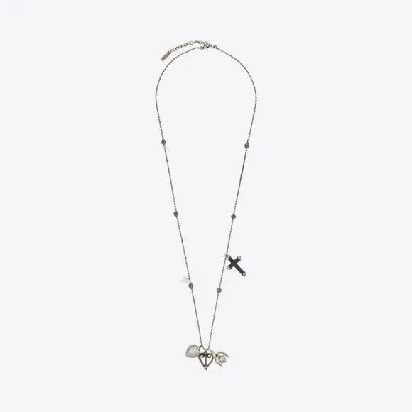 Saint Laurent Paris o1s1wg111224 Size: OS / Long Multi-Charm Necklace in Metal Size ONE SIZE - 1 Preview