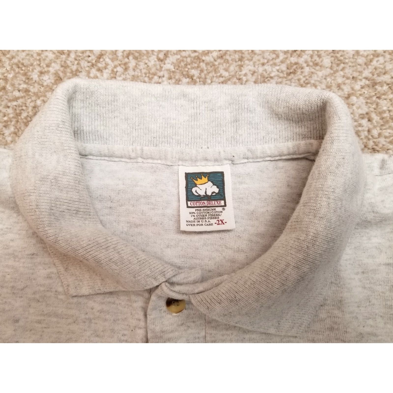 Vintage VINTAGE Pyrotechnician Polo Shirt Mens 2XL Gray Short Sleeve 100% Cotton Polo Shirt Casual Mens Size US XXL / EU 58 / 5 - 4 Thumbnail