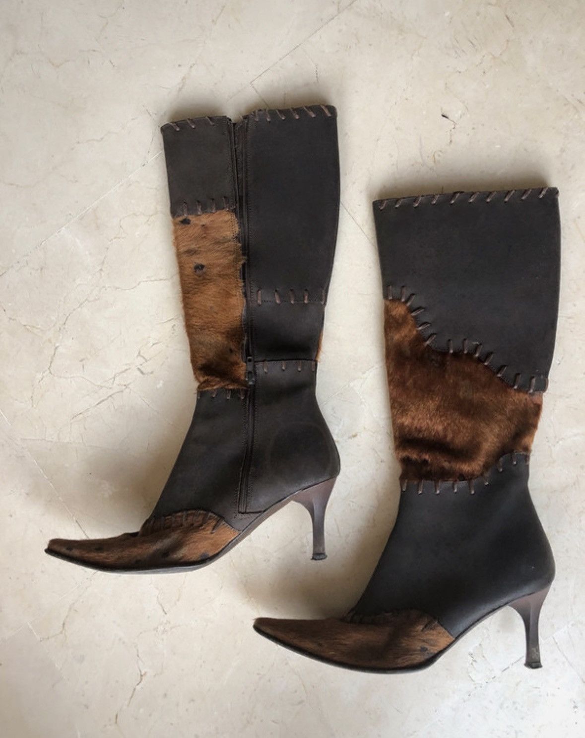 Other Vintage Cowhide Hair-On Leather Boots – Size 37 Size US 6 / IT 36 - 5 Thumbnail