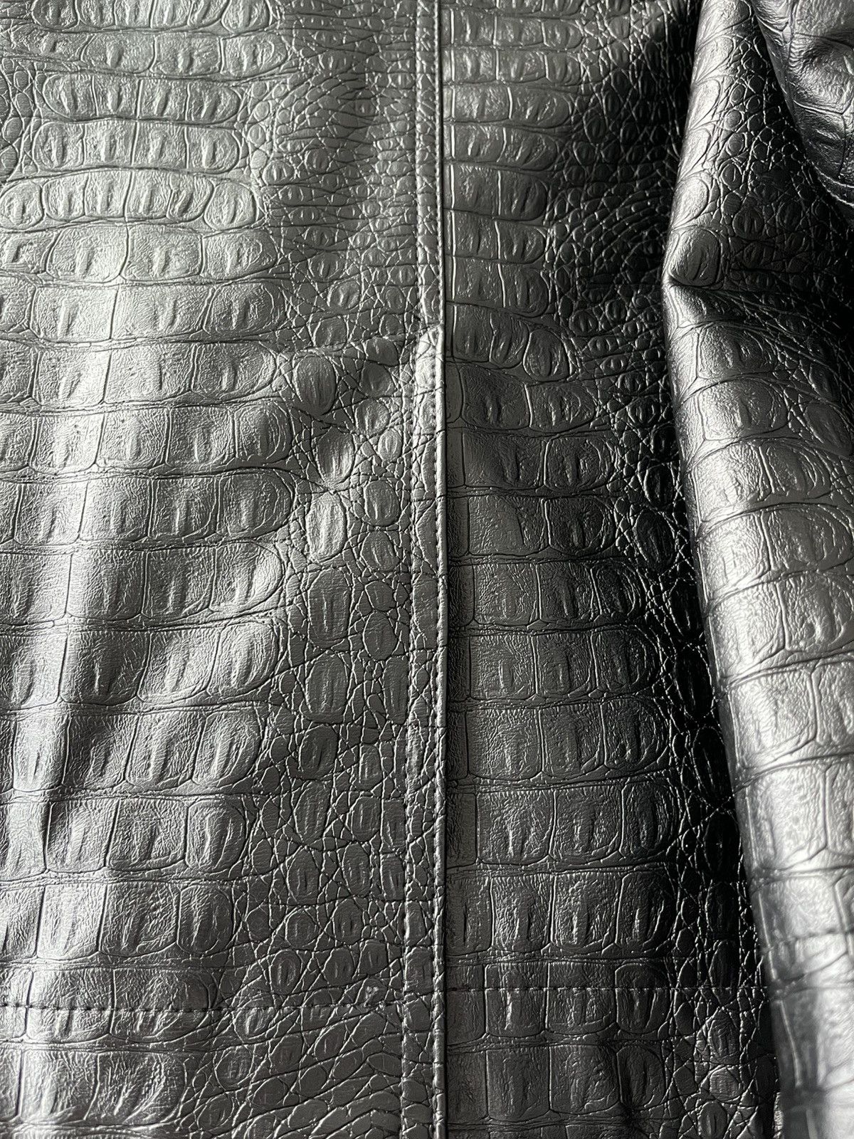 Soulland Super Rare Brand New Croc Embossed Leather Blazer Jacket Size US XL / EU 56 / 4 - 15 Thumbnail