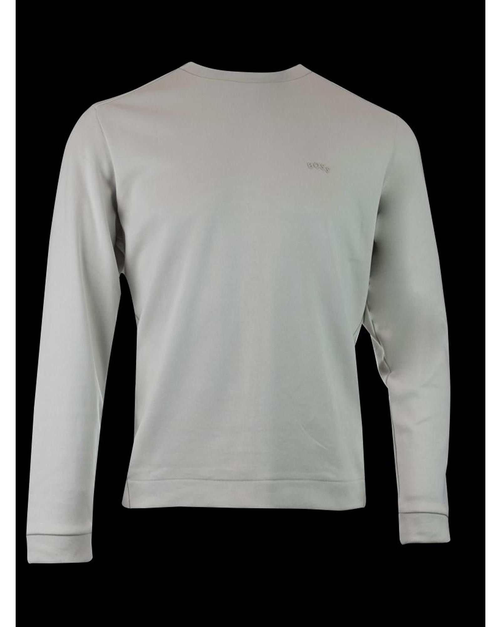 image of Hugo Boss Cotton Round Neck Sweatshirt in Beige, Men's (Size 2XL)