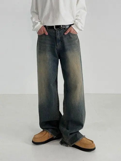 VIBE Blue Baggy Washed Denim Jeans Size US 30 / EU 46 - 1 Thumbnail