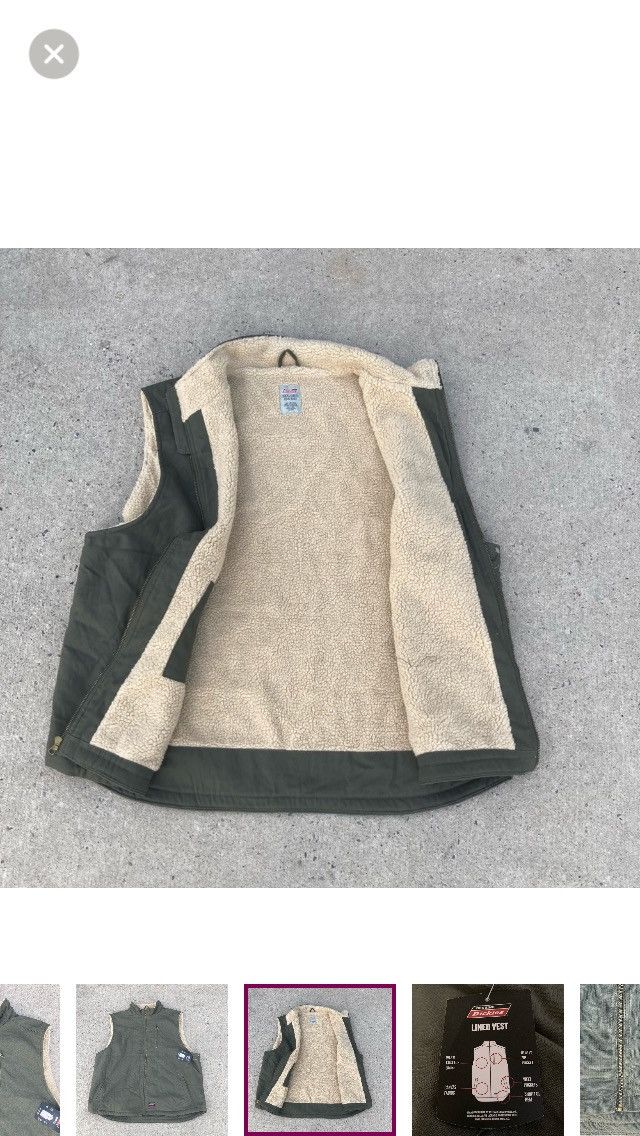 Dickies Dickies Men’s 3XL (54-56) Canvas Sherpa Lined Work Vest Size US XXL / EU 58 / 5 - 4 Thumbnail