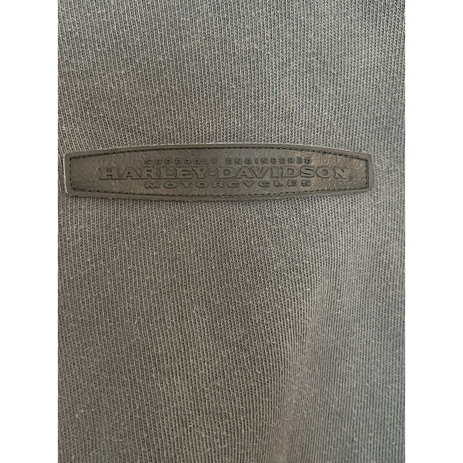 Harley Davidson Harley-Davidson Mens Long Sleeve 1/4 Button Shirt Sz XL Gray Size US XL / EU 56 / 4 - 2 Thumbnail
