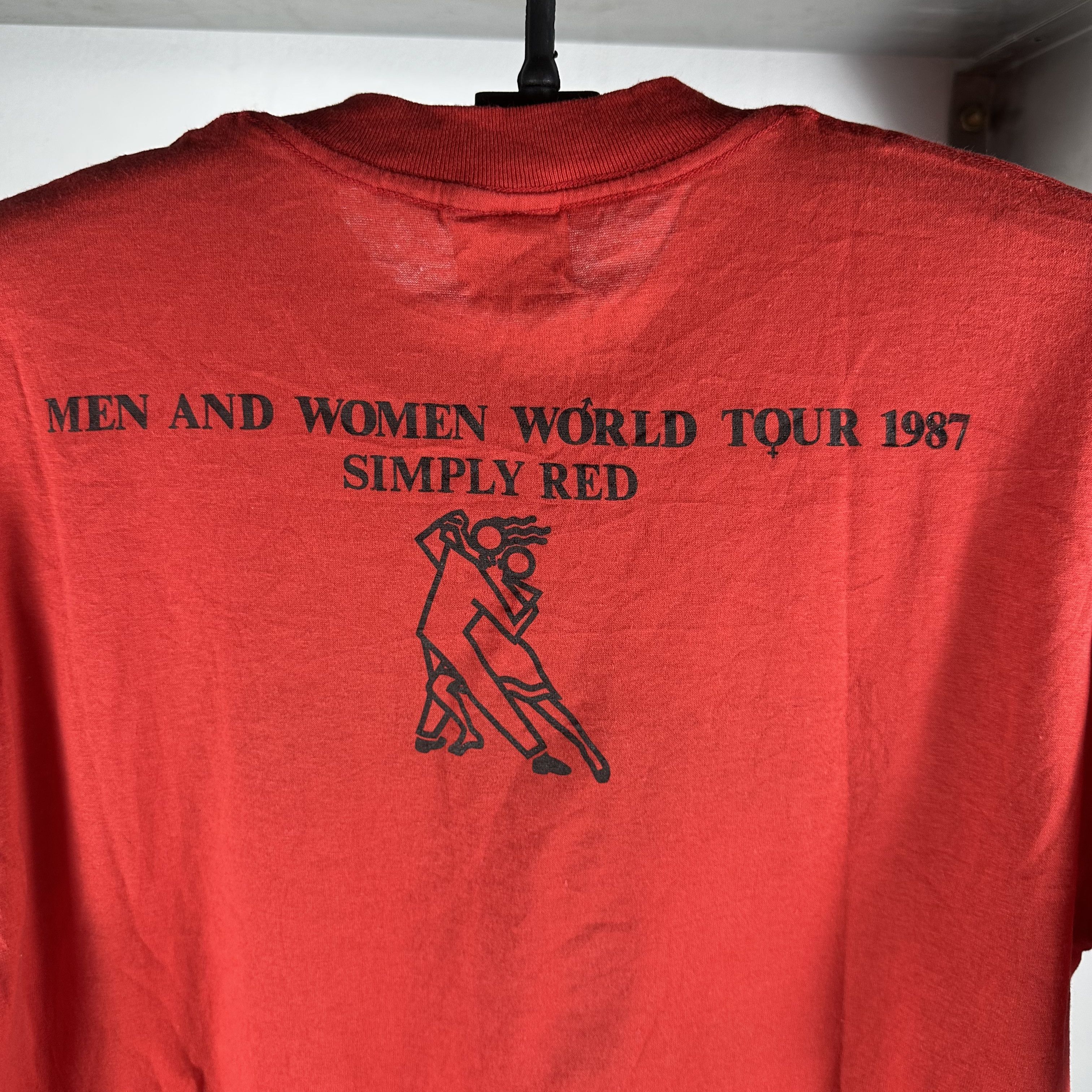Vintage 1987 Simply Red Men And Women World Tour Pop Band T-Shirt Size US M / EU 48-50 / 2 - 4 Thumbnail