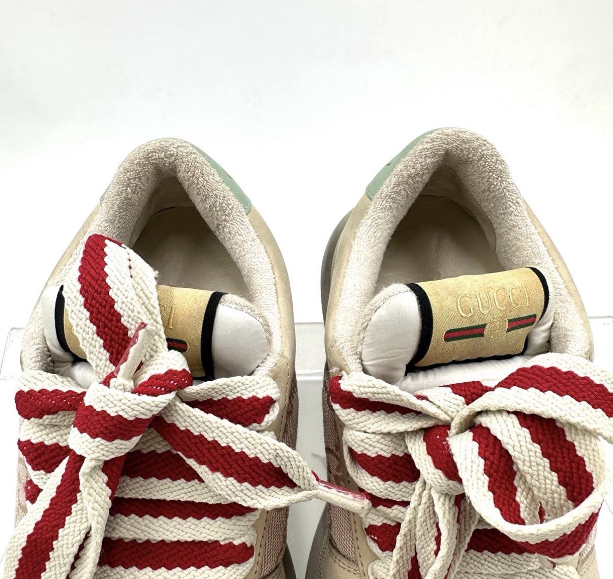 Gucci Gucci Beige Pink Platform Chunky Dirty Sneakers K12 Size US 4.5 / IT 34.5 - 5 Thumbnail