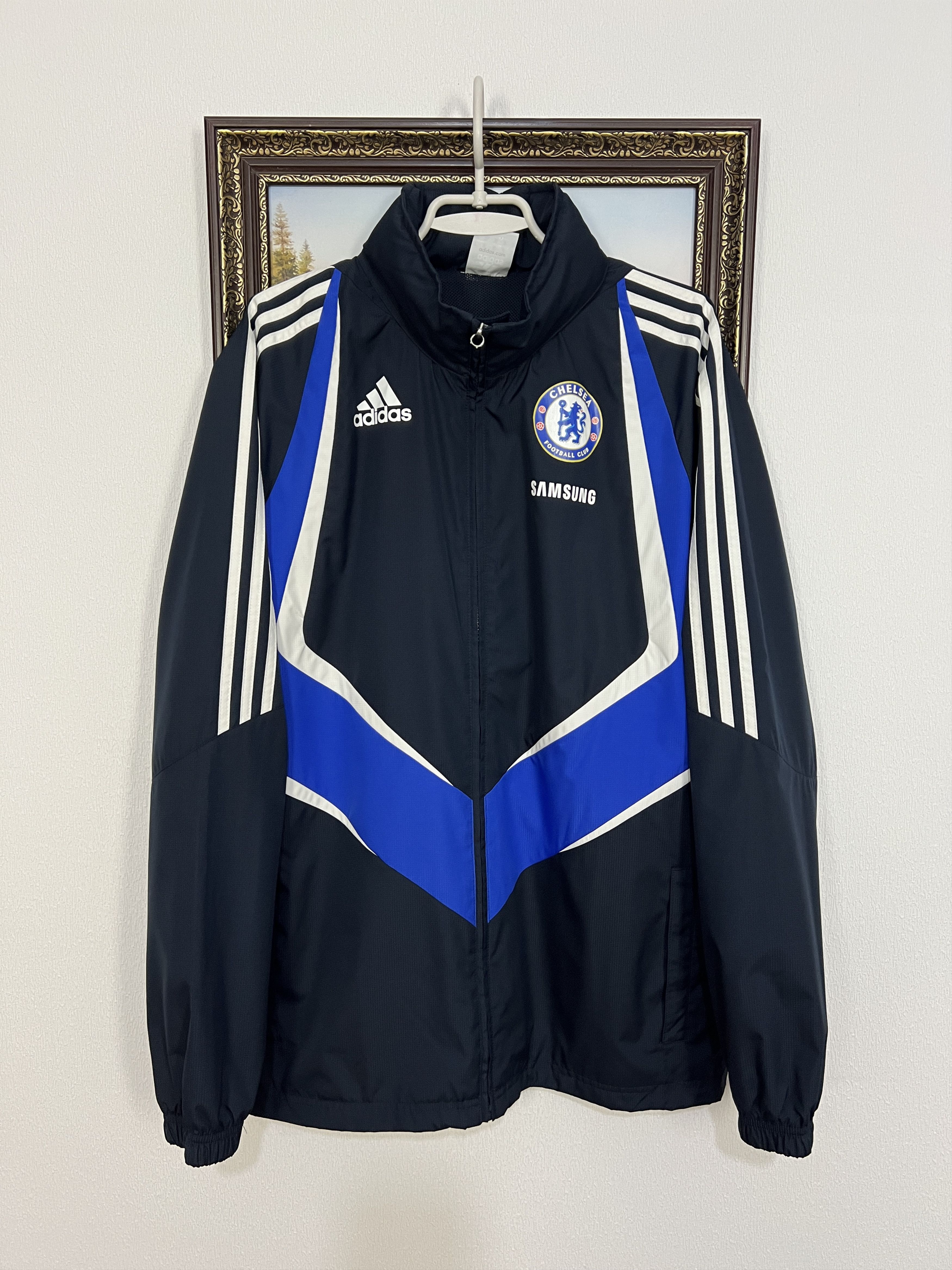 Adidas Vintage Adidas Chelsea Football Hooded Jacket Soccer Track Size US M / EU 48-50 / 2 - 1 Thumbnail