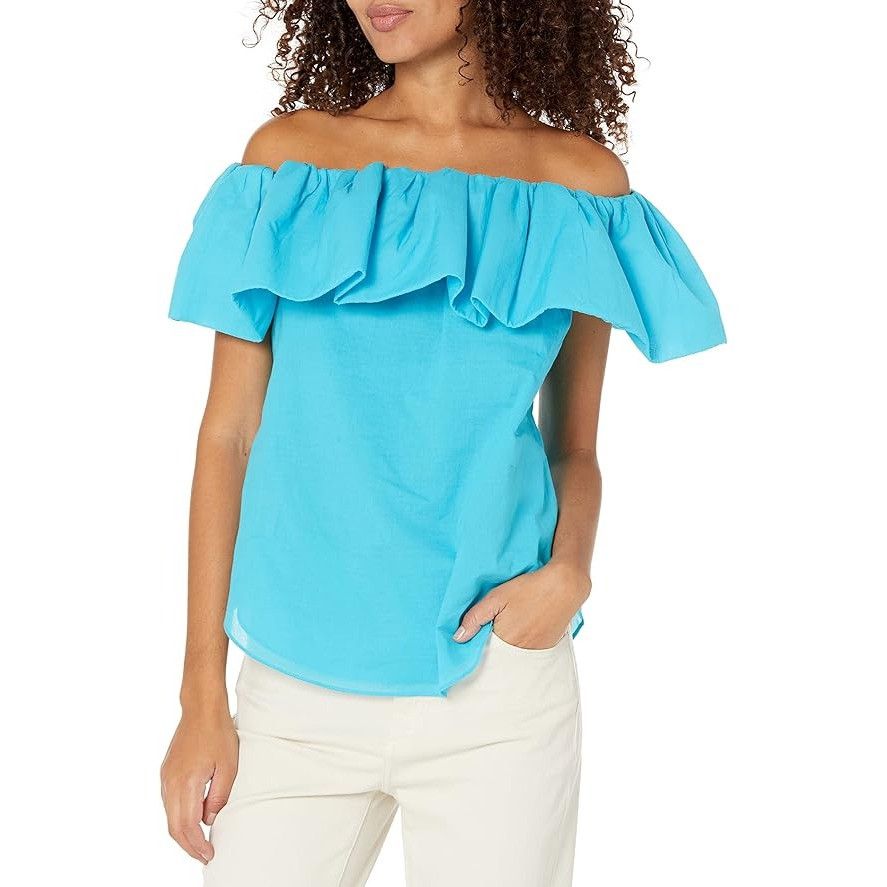 Trina Turk Trina Turk Womens Top Size Large Blue Size L / US 10 / IT 46 - 8 Thumbnail