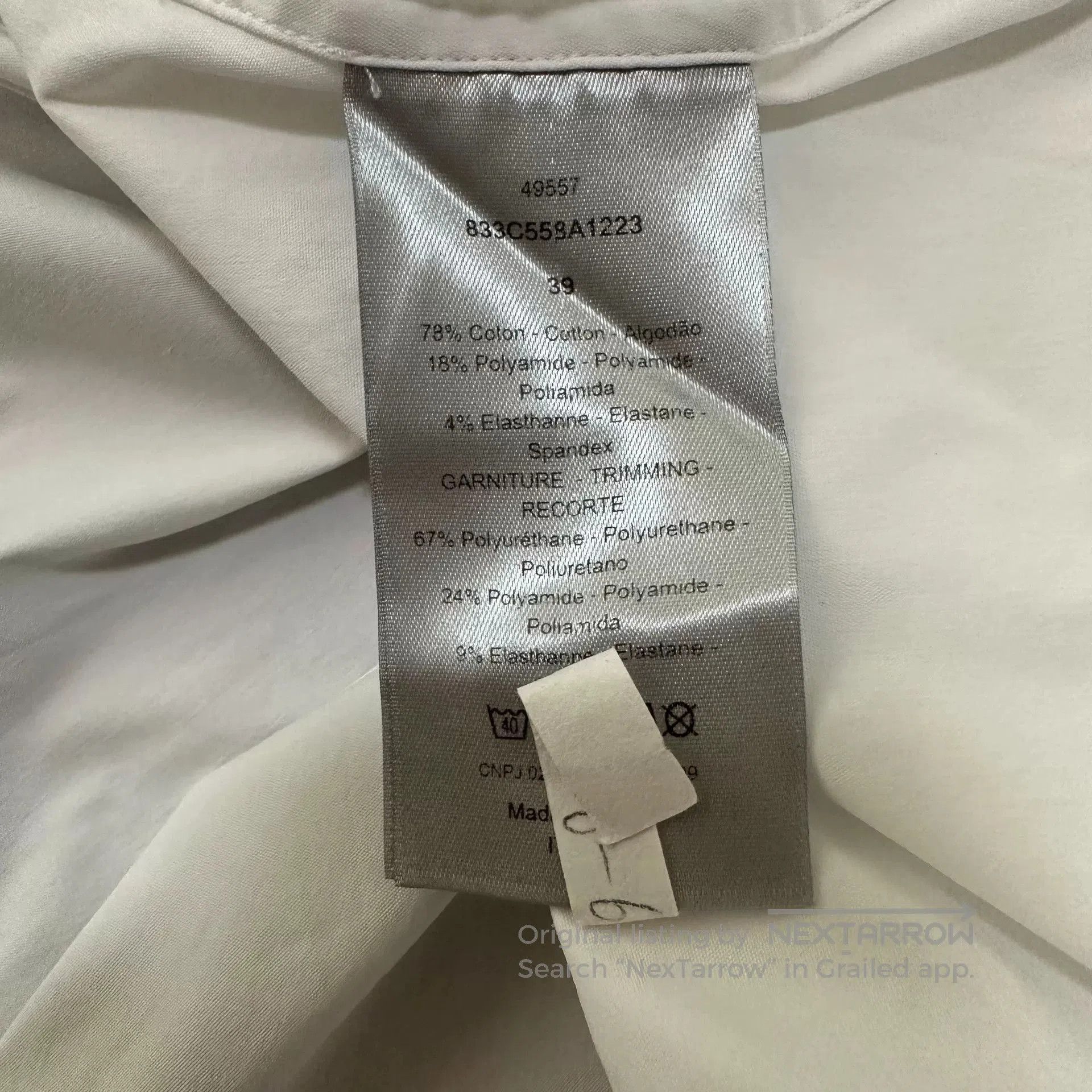 Dior Dior Collar Logo Long Sleeve Shirt. Size US M / EU 48-50 / 2 - 6 Thumbnail