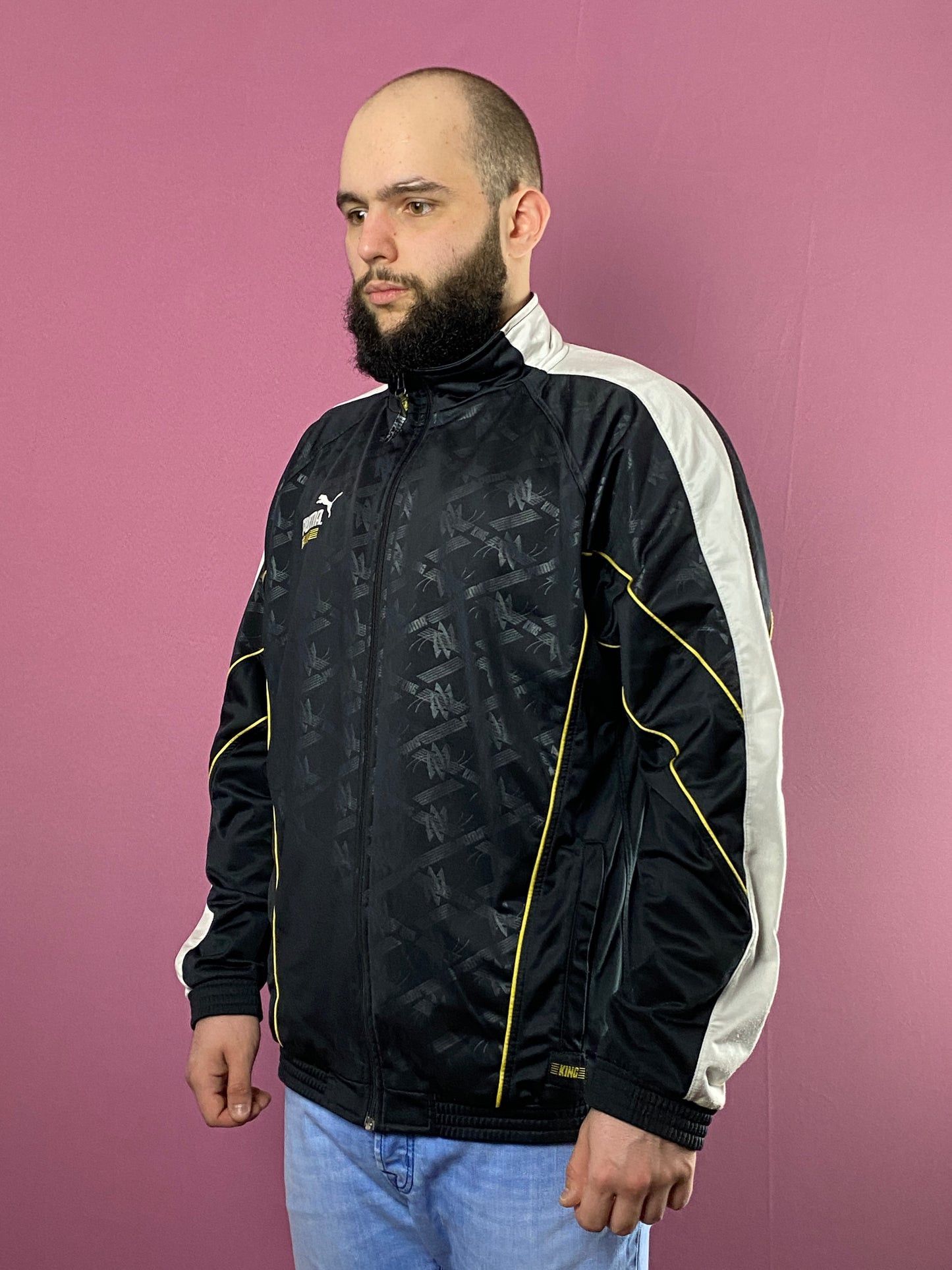 Puma × Vintage 80s Puma King Monogram Vintage Men's Track Jacket - XL Size US XL / EU 56 / 4 - 1 Thumbnail