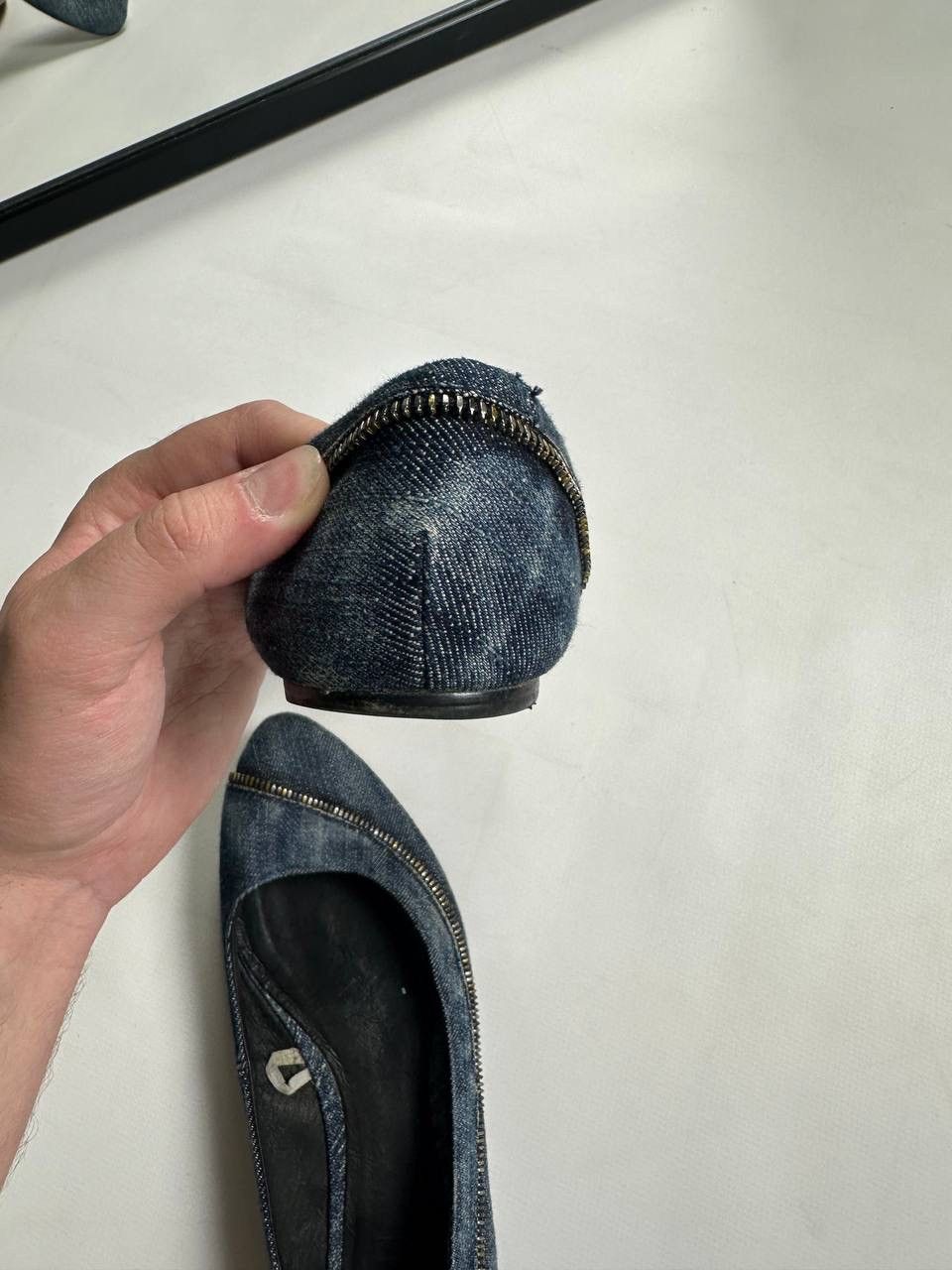 Diesel Vintage Diesel AvantGarde Denim Ballet Flats Size US 8 / IT 38 - 12 Thumbnail