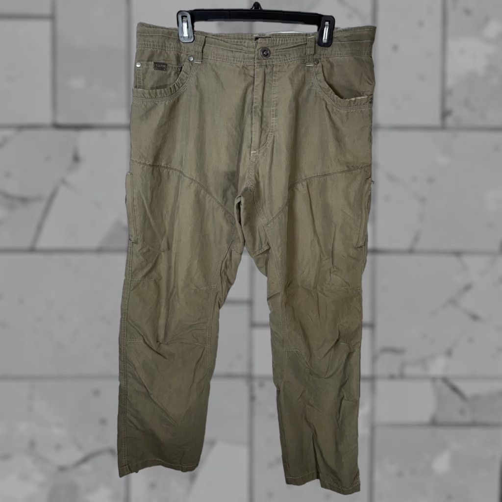 Vintage KUHL Cargo Hiking Pants Mens 38x32 Green Nylon Blend Cotton Size US 38 / EU 54 - 1 Thumbnail