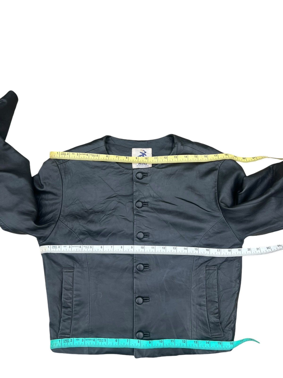 Hai Sporting Gear × Issey Miyake Vintage Hai Sporting Patina Sheepskin Leather Jacket Crop Size US M / EU 48-50 / 2 - 4 Thumbnail