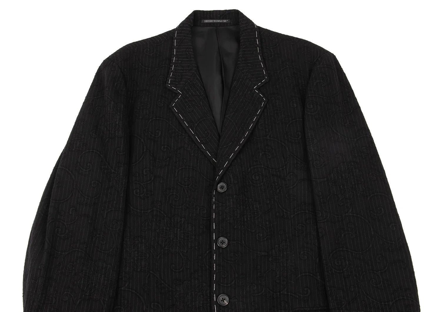 Yohji Yamamoto Yohji Yamamoto Wool Pinstripe Jacket Size US M / EU 48-50 / 2 - 2 Thumbnail