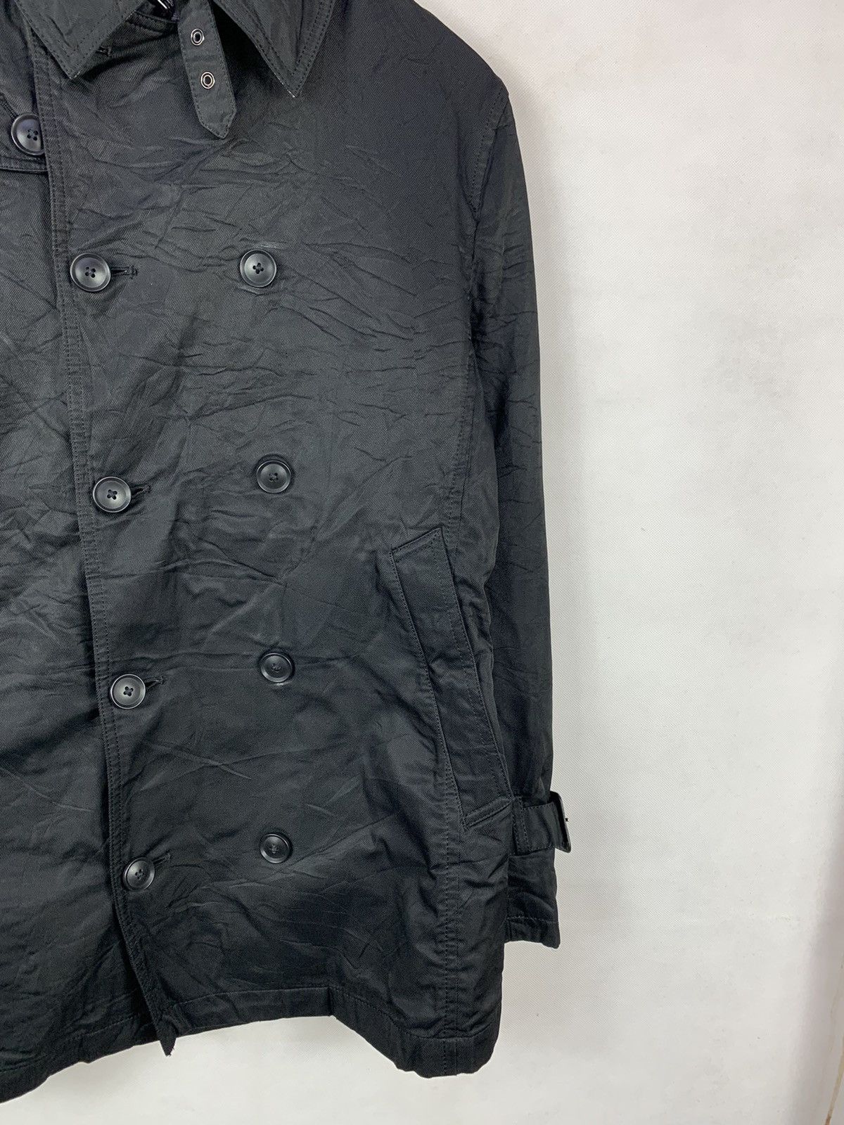 Japanese Brand Steals! Double Breasted Button Casual Waxed Jacket Coat Size US S / EU 44-46 / 1 - 3 Thumbnail