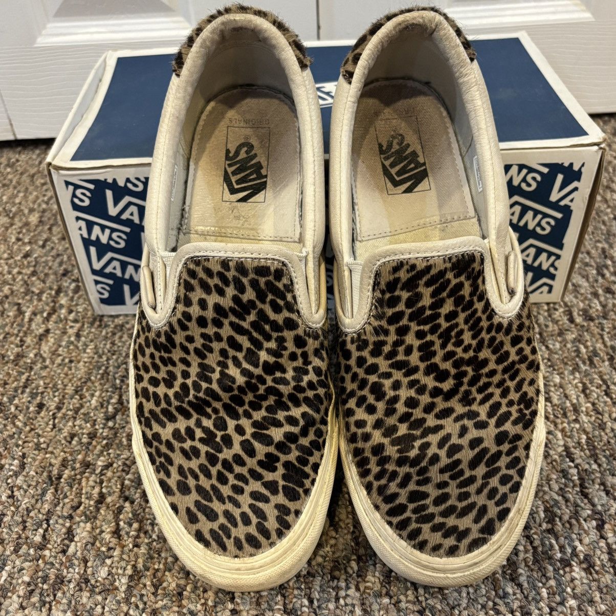 Vans Vans OG LX Leopard Print Cow-Hair Slip Ons Size US 9.5 / EU 42-43 - 2 Thumbnail