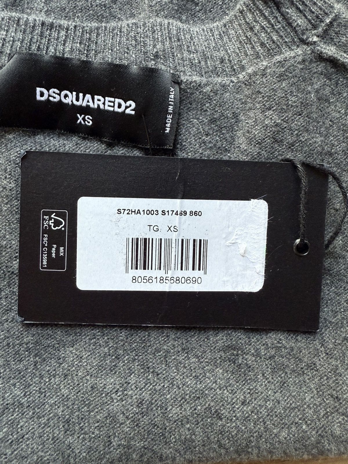 Dsquared2 Dsquared2 Wool-Cashmere Cropped Top in Grey Size XS / US 0-2 / IT 36-38 - 4 Thumbnail