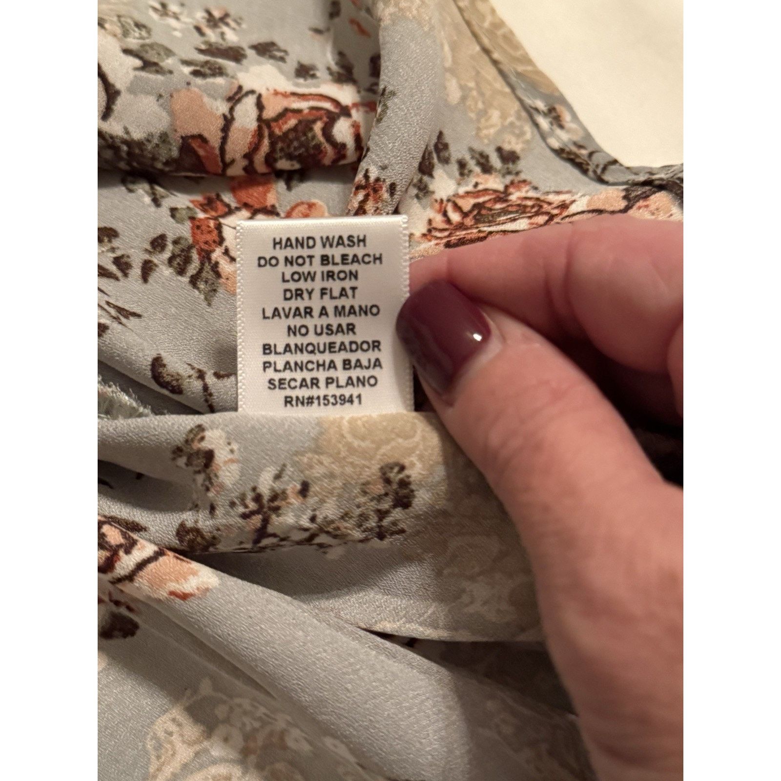 Other Misia Curvy Top 3X Sage Green Floral Wrap Elastic Waist Soft Size 3XL / US 20-22 - 5 Thumbnail