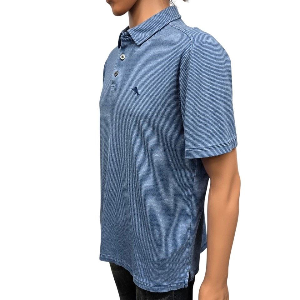 Tommy Bahama TOMMY BAHAMA Pacific Shore Polo Shirt Men M Striped Cotton Size US M / EU 48-50 / 2 - 7 Thumbnail