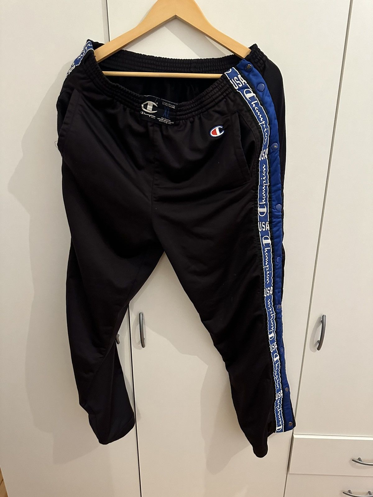 Champion Champion Jogginghose Hose Size XL Vintage Track Knopfhose Size US 42 / EU 58 - 2 Thumbnail