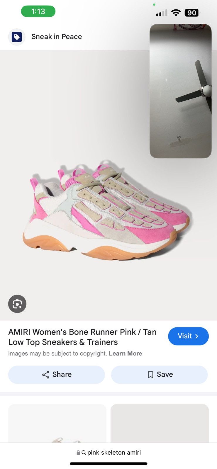 Amiri Amiri Bone Runner Round Toe Chunky Sneakers Size US 7 / IT 37 - 7 Thumbnail