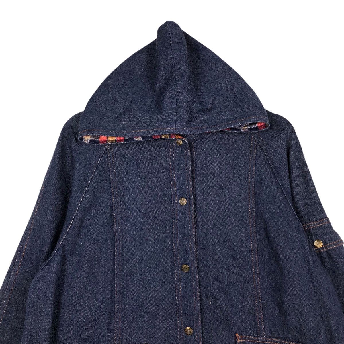 Japanese Brand 📌Vintage Denim Jacket Biker Design Valley Co Hoodie Size US M / EU 48-50 / 2 - 4 Thumbnail