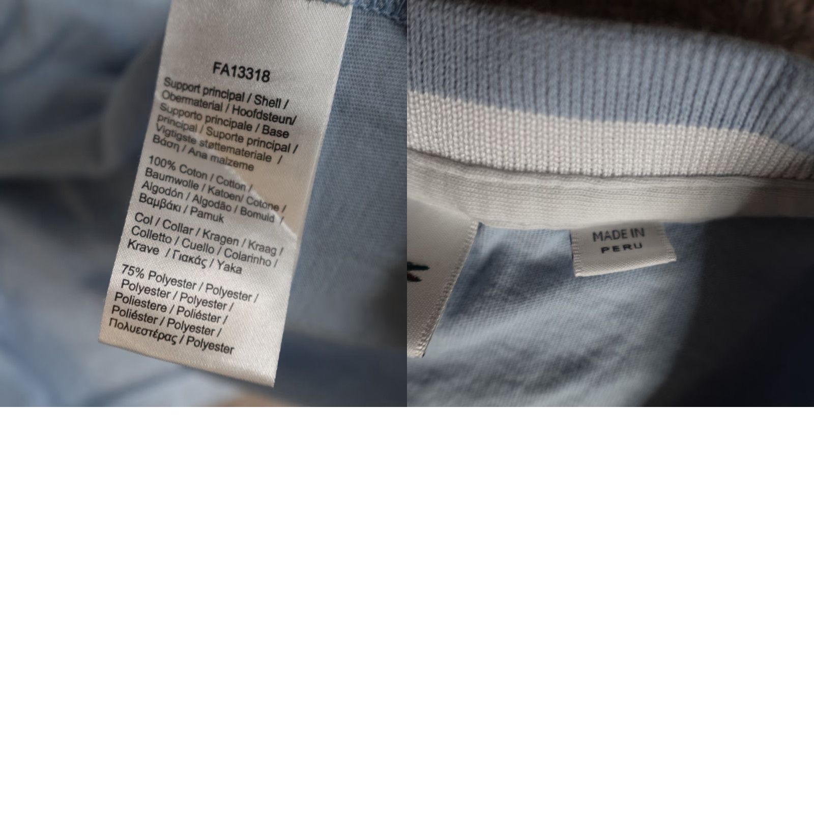Lacoste Lacoste Shirt M Men Regular Blue Logo Croc Cotton Short Sleeve Crew Neck T-Shirt, Classic, 2020s Size US M / EU 48-50 / 2 - 8 Thumbnail