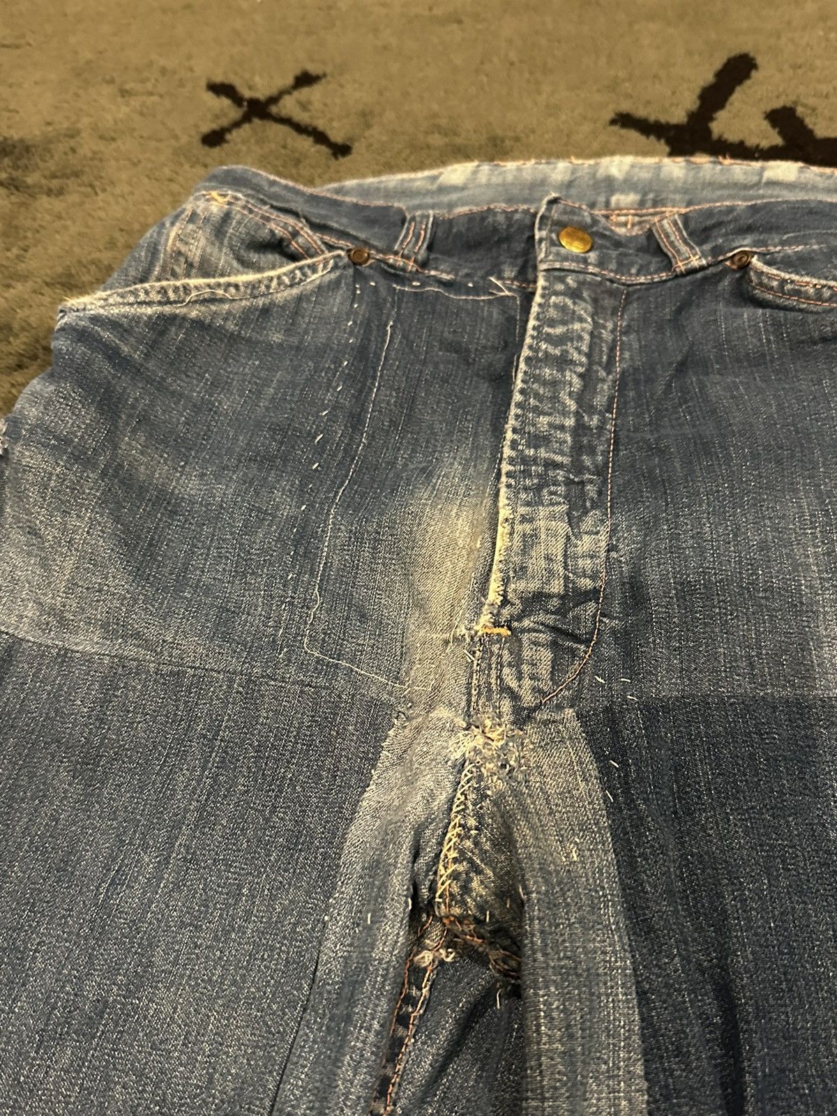 Lee × Levi's × Vintage Vintage 1960’s Big Smith Distressed and Repaired Denim Size US 30 / EU 46 - 13 Thumbnail