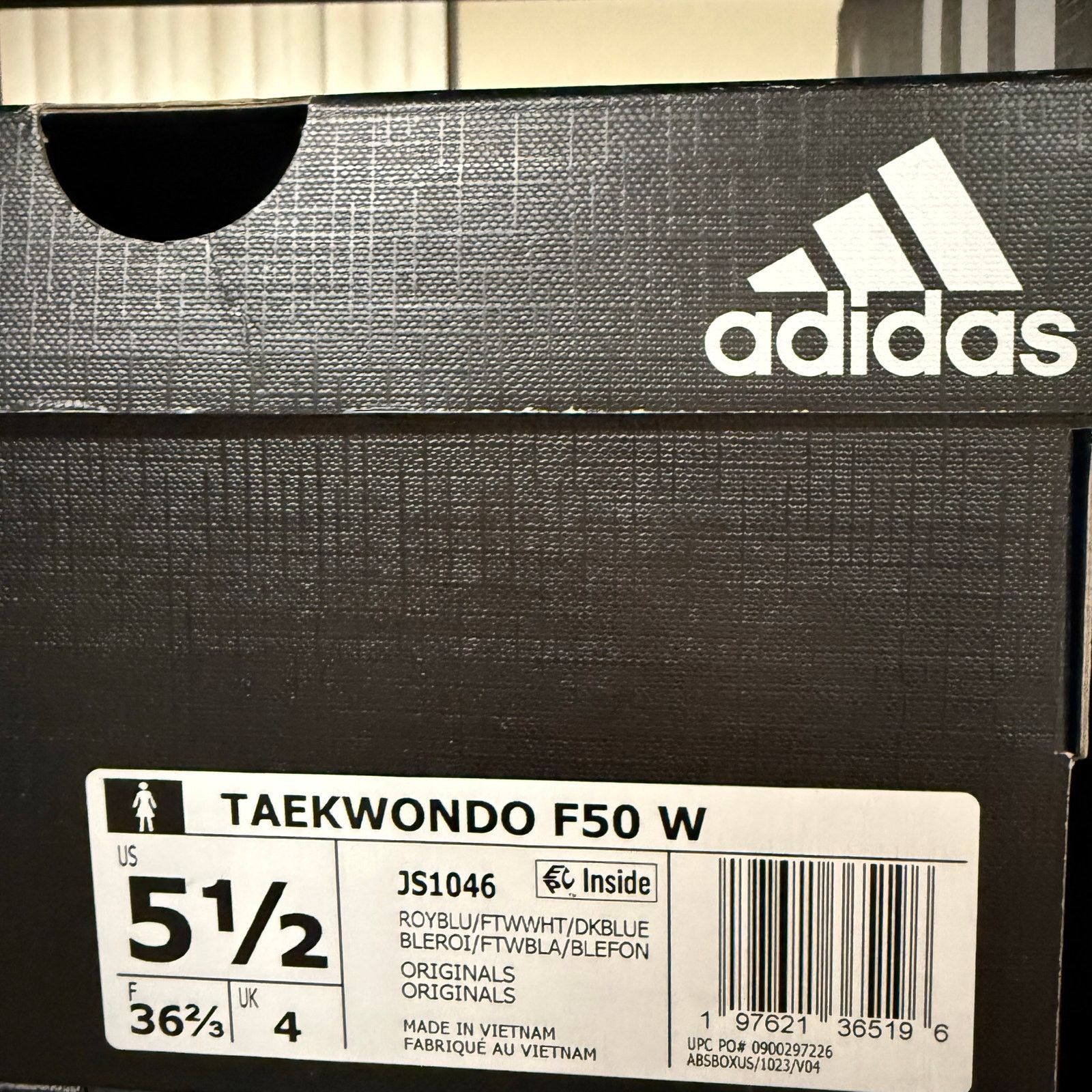Adidas ADIDAS WOMEN'S 5.5 F50 TAEKWONDO BLUE WHITE PATENT LEATHER Size US 5.5 / IT 35.5 - 7 Thumbnail