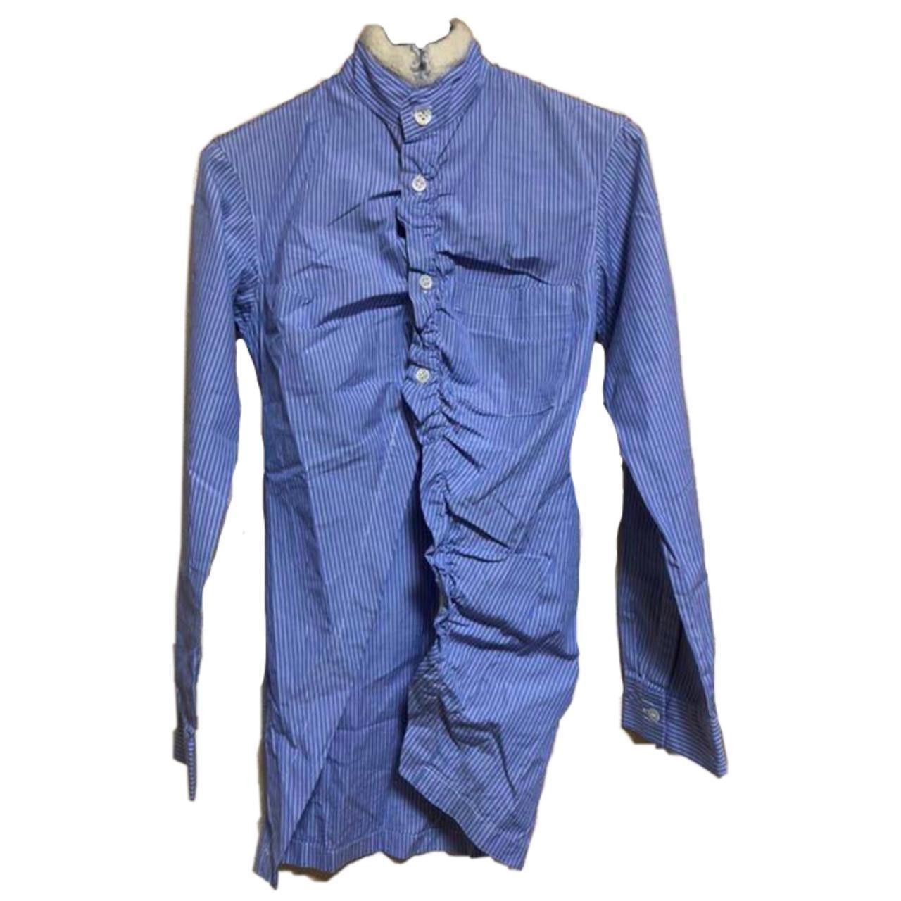 Yohji Yamamoto Y's Yohji Yamamoto Stripe Wool Mandarin Collar Button Down Size XS / US 0-2 / IT 36-38 - 1 Thumbnail