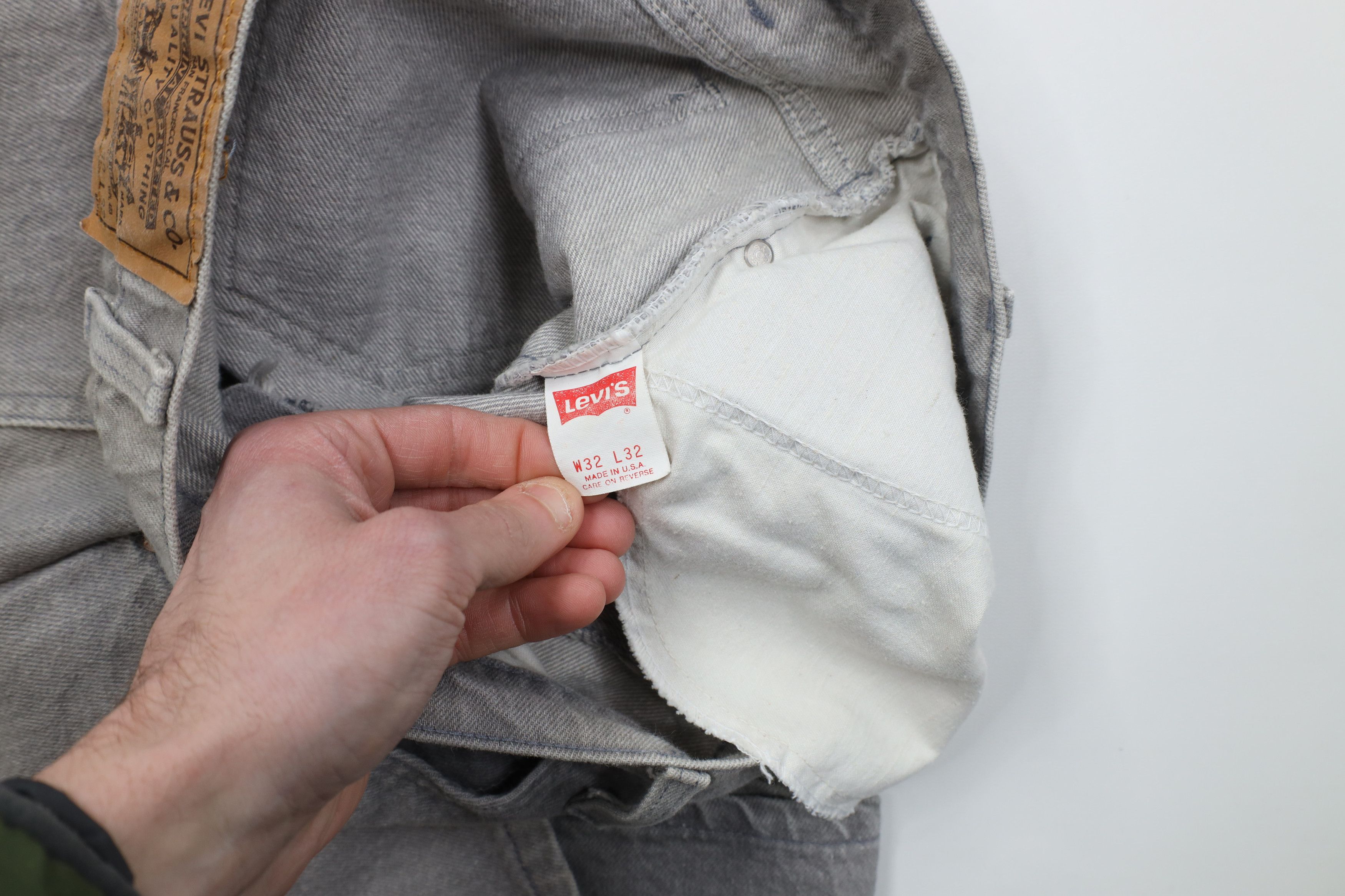 Levi's Vintage 80s Levis 40509 Straight Leg Denim Jeans Gray USA Size US 32 / EU 48 - 9 Thumbnail