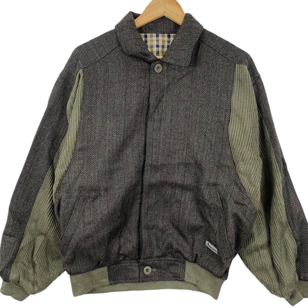Aquascutum Vintage 90’ AQUASCUTUM LONDON Herringbone Jacket Coat Size US L / EU 52-54 / 3 - 4 Thumbnail