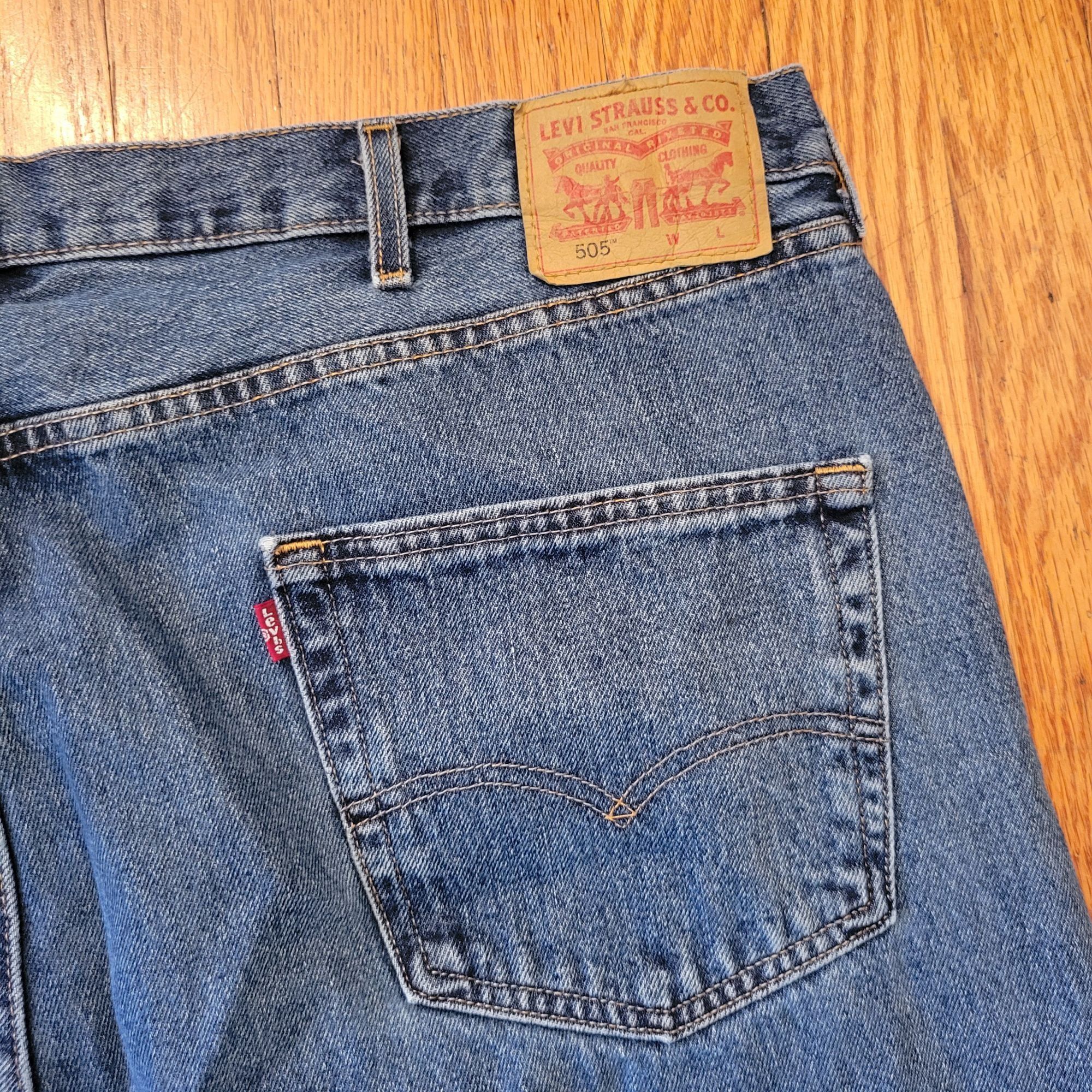 Levi's Levis 505 Jeans Regular Fit 48x32 Classic Blue Denim 5 Pocke Size US 44 / EU 60 - 7 Thumbnail