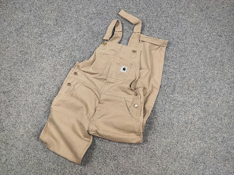 Carhartt Carhartt Wip bib overall w Canvas Beige Suit Vintage Style Size 32" / US 10 / IT 46 - 3 Thumbnail