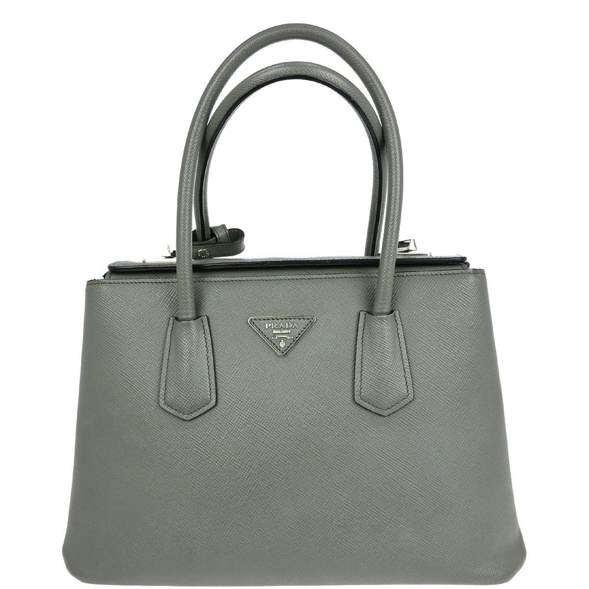 Prada Prada Turnlock Cuir Twin Tote Saffiano Leather Size ONE SIZE - 1 Thumbnail