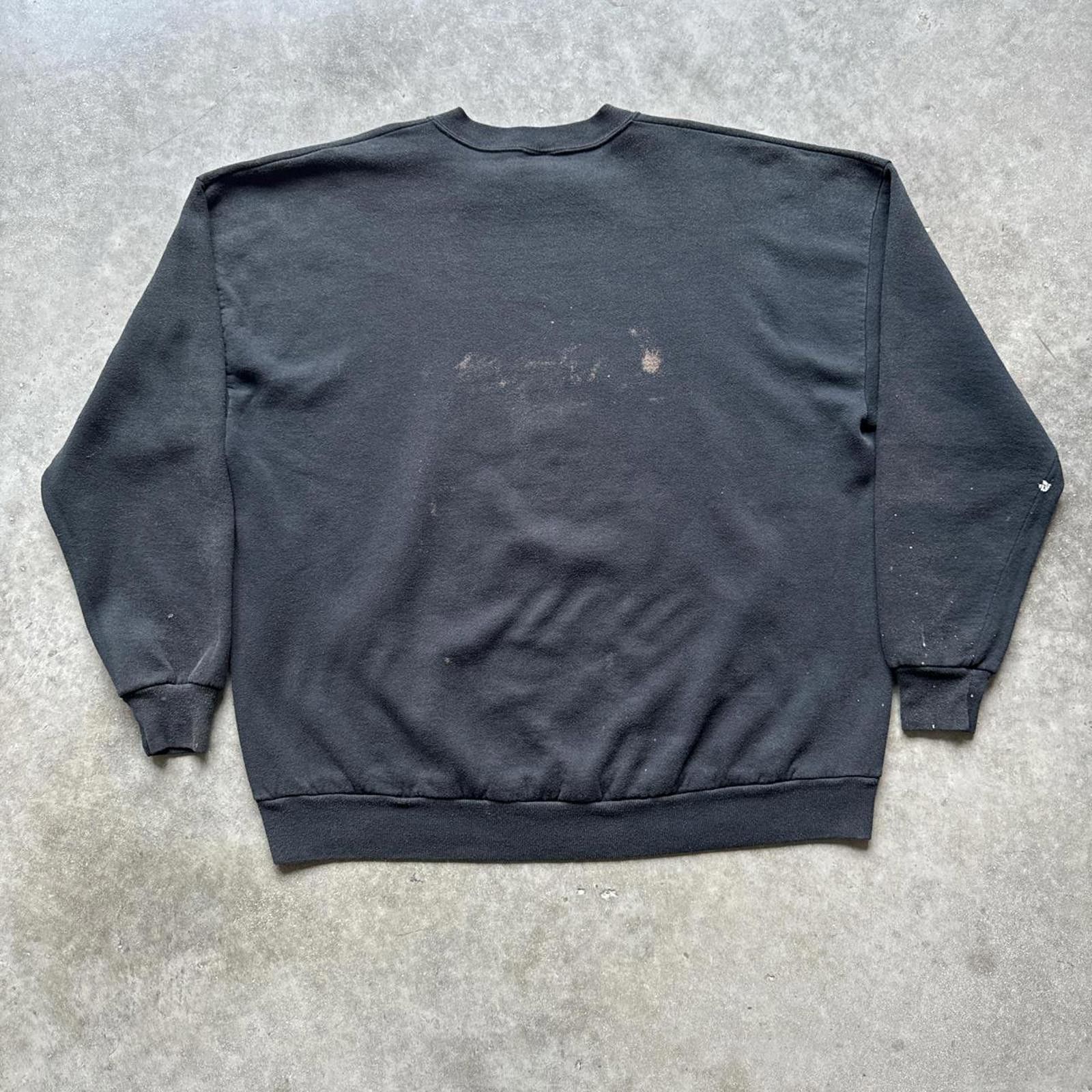 Jerzees Trenton “Go Bulldogs” 80’s Jerzees Black Faded Crewneck Size US XXL / EU 58 / 5 - 4 Thumbnail