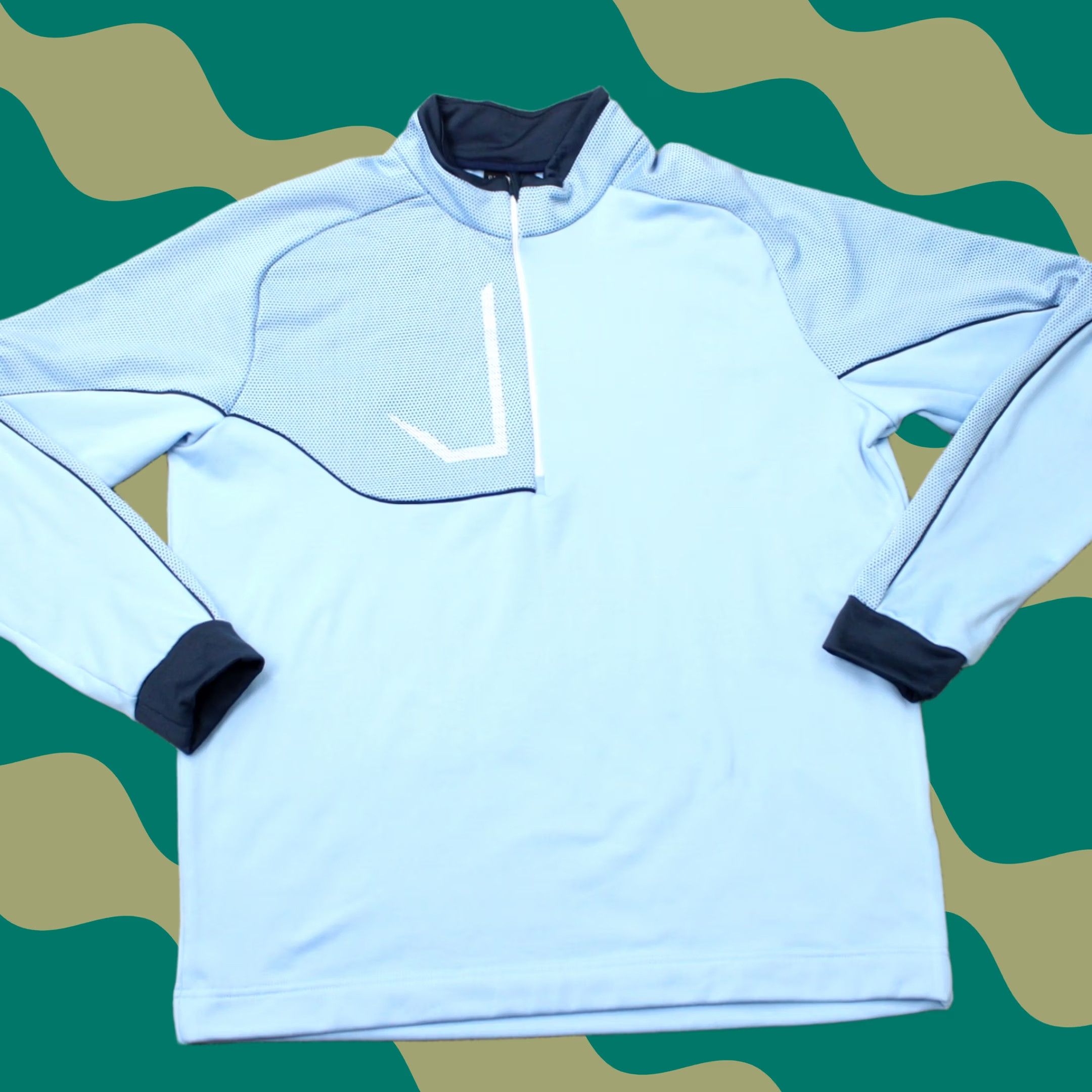 Galvin Green Galvin Green Shirt Mens XL Blue 1/4 Zip Golf Long Sleeve Polyester Stretch Size US XL / EU 56 / 4 - 1 Thumbnail