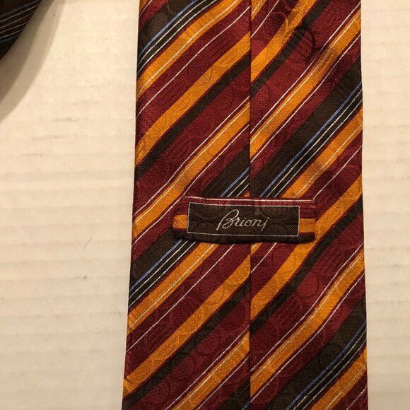 Brioni BRIONI men's new silk tie 3 1/2" X 62" made in Italy Size ONE SIZE - 2 Thumbnail