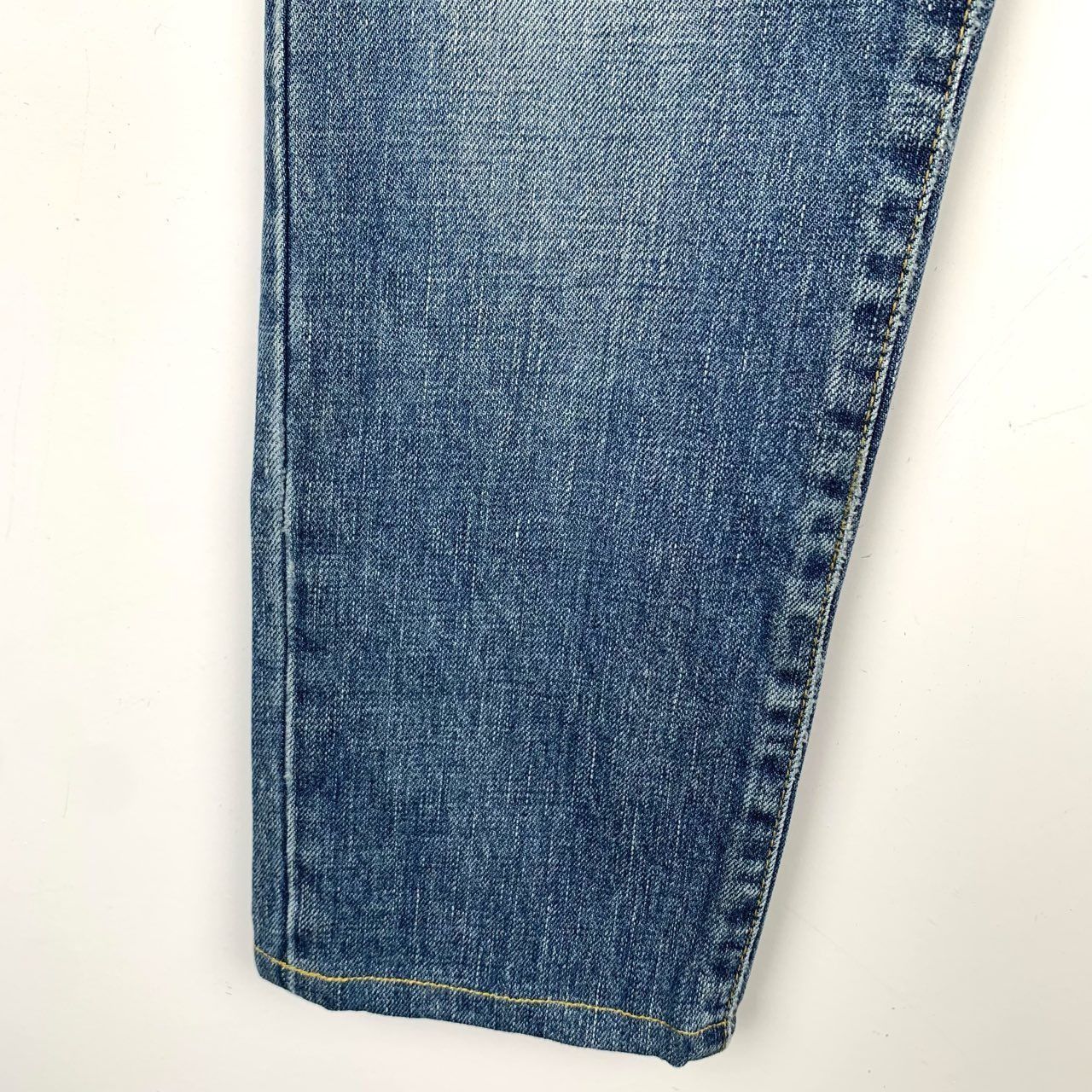 Saint Laurent Paris Saint Laurent Deep Blue Washed Cotton Straight-Leg Jeans (Si Size 30" / US 8 / IT 44 - 5 Thumbnail