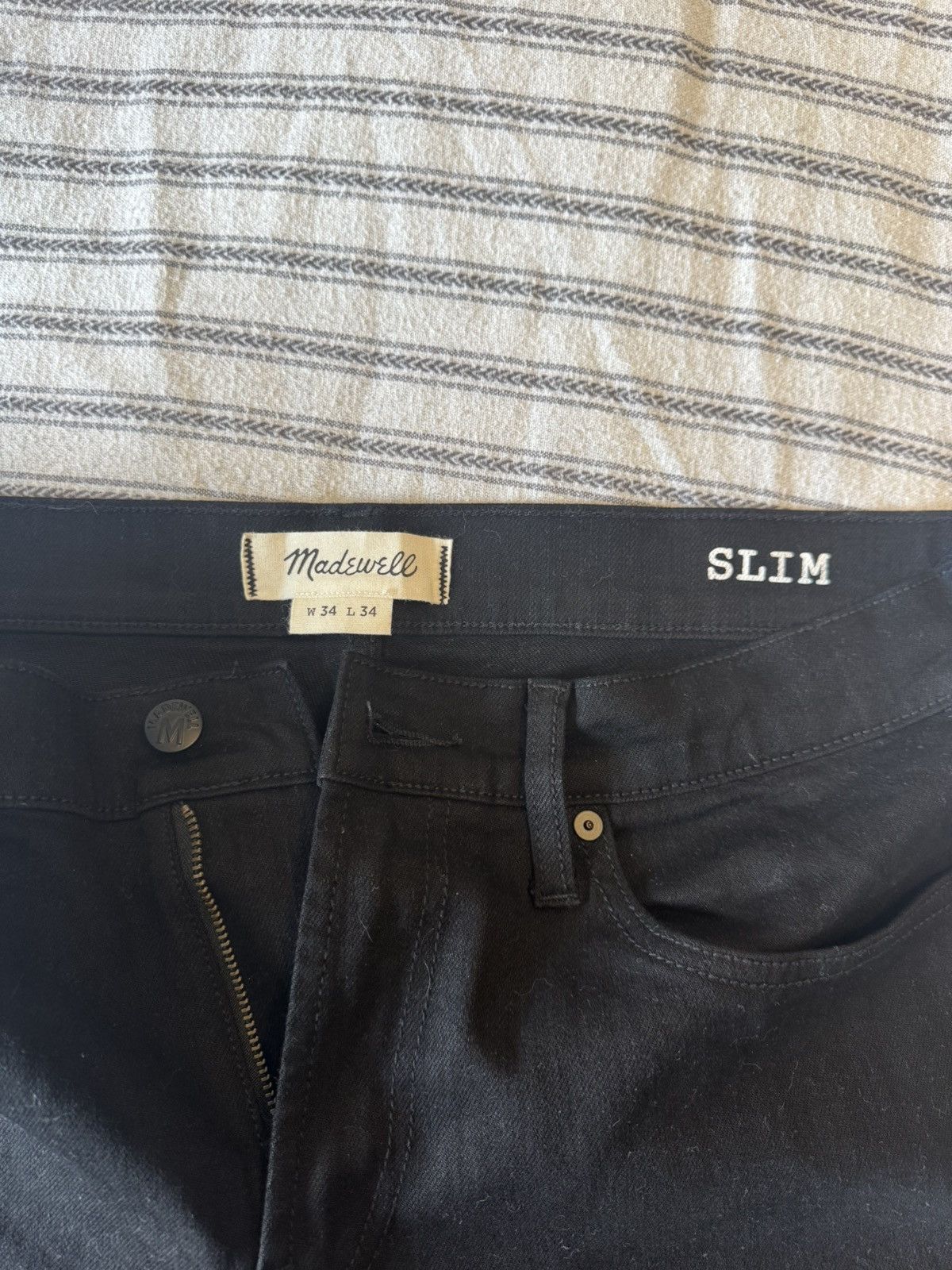Madewell Madewell Black Denim Size US 34 / EU 50 - 4 Thumbnail