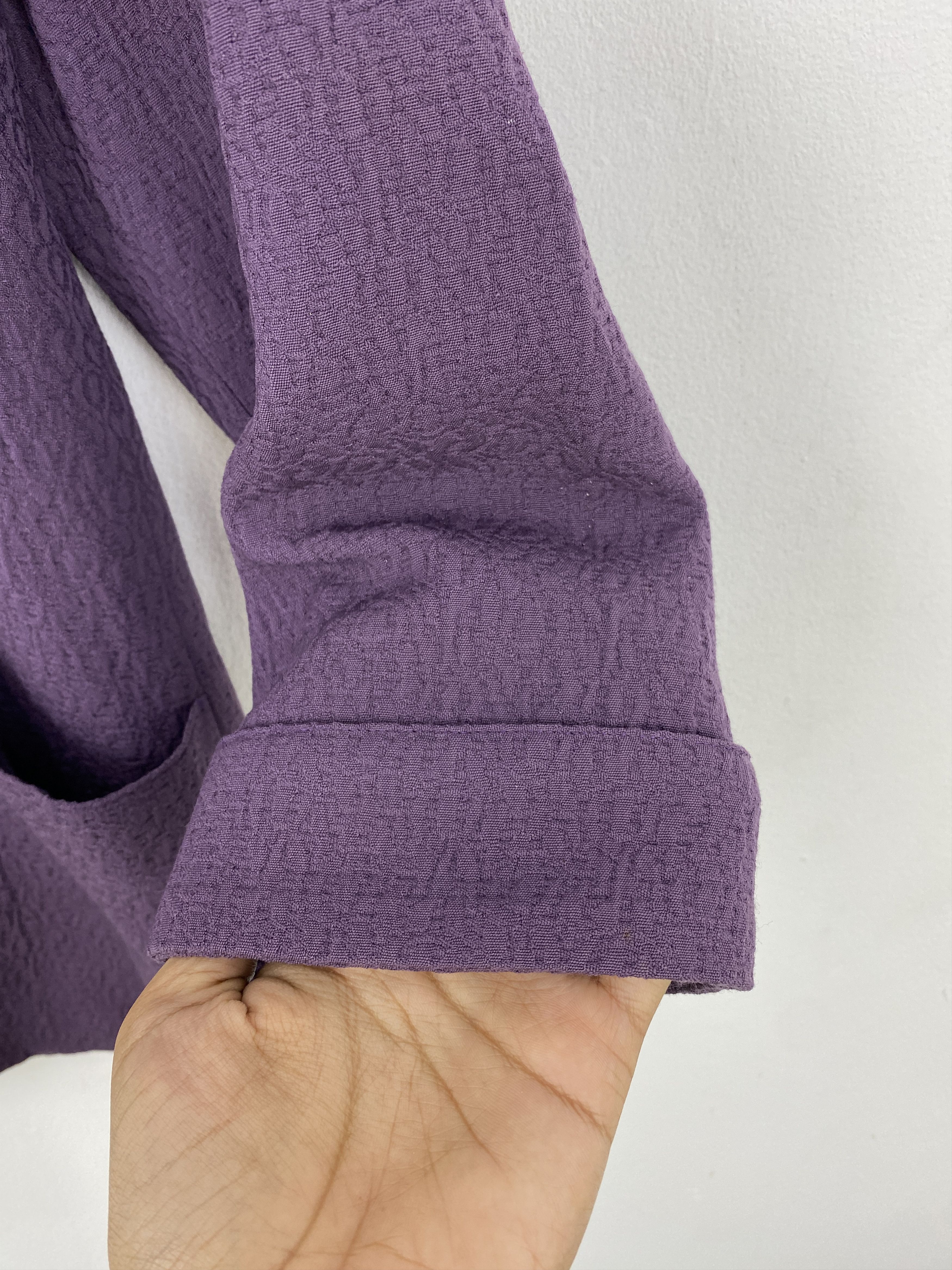 Hiroko Koshino Homme Vintage Hiroko Koshino Coat Purple Button Up Jacket JA0114 Size US M / EU 48-50 / 2 - 9 Thumbnail
